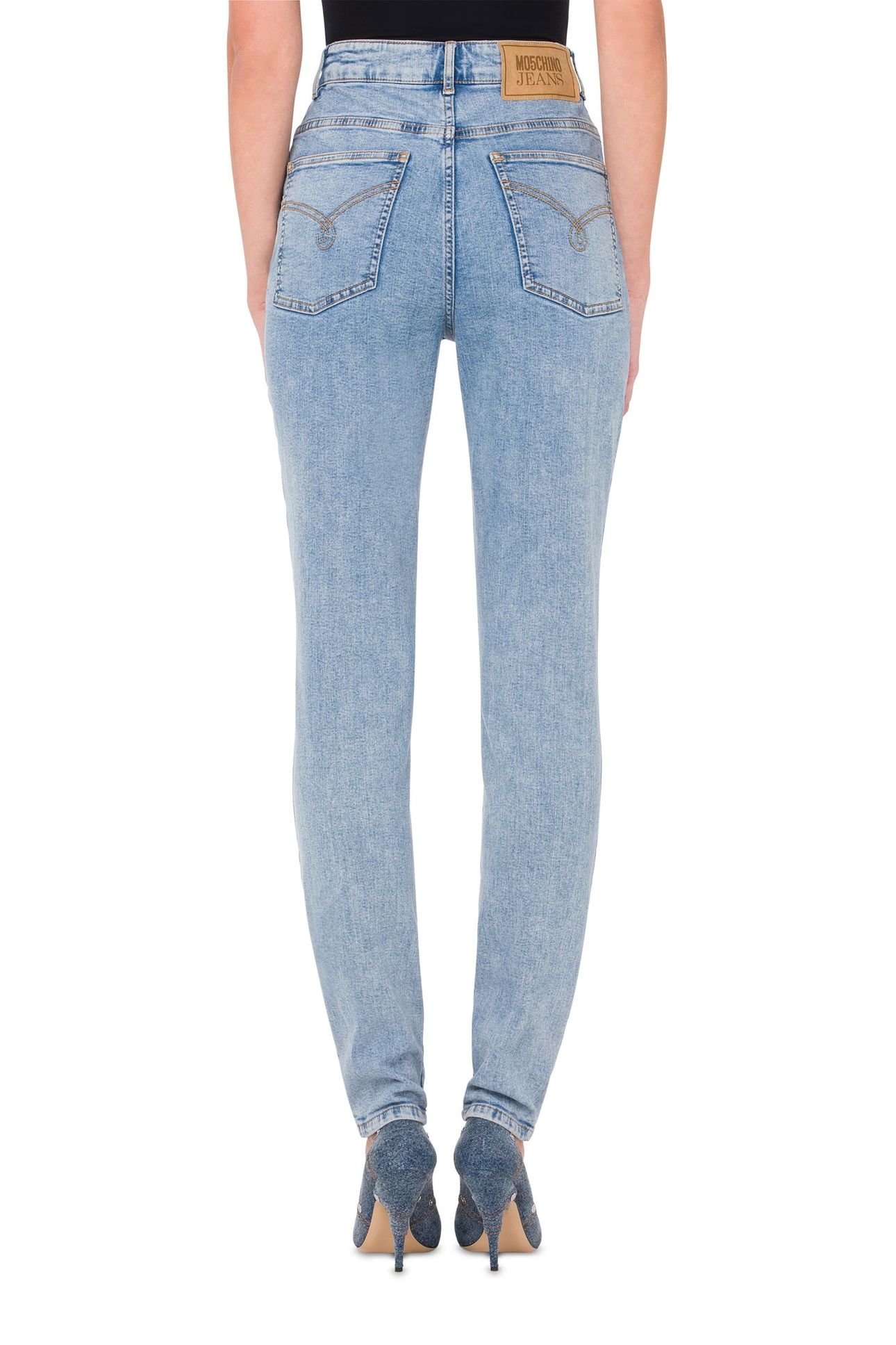 SLIM STRETCH DENIM TROUSERS BLUE 2