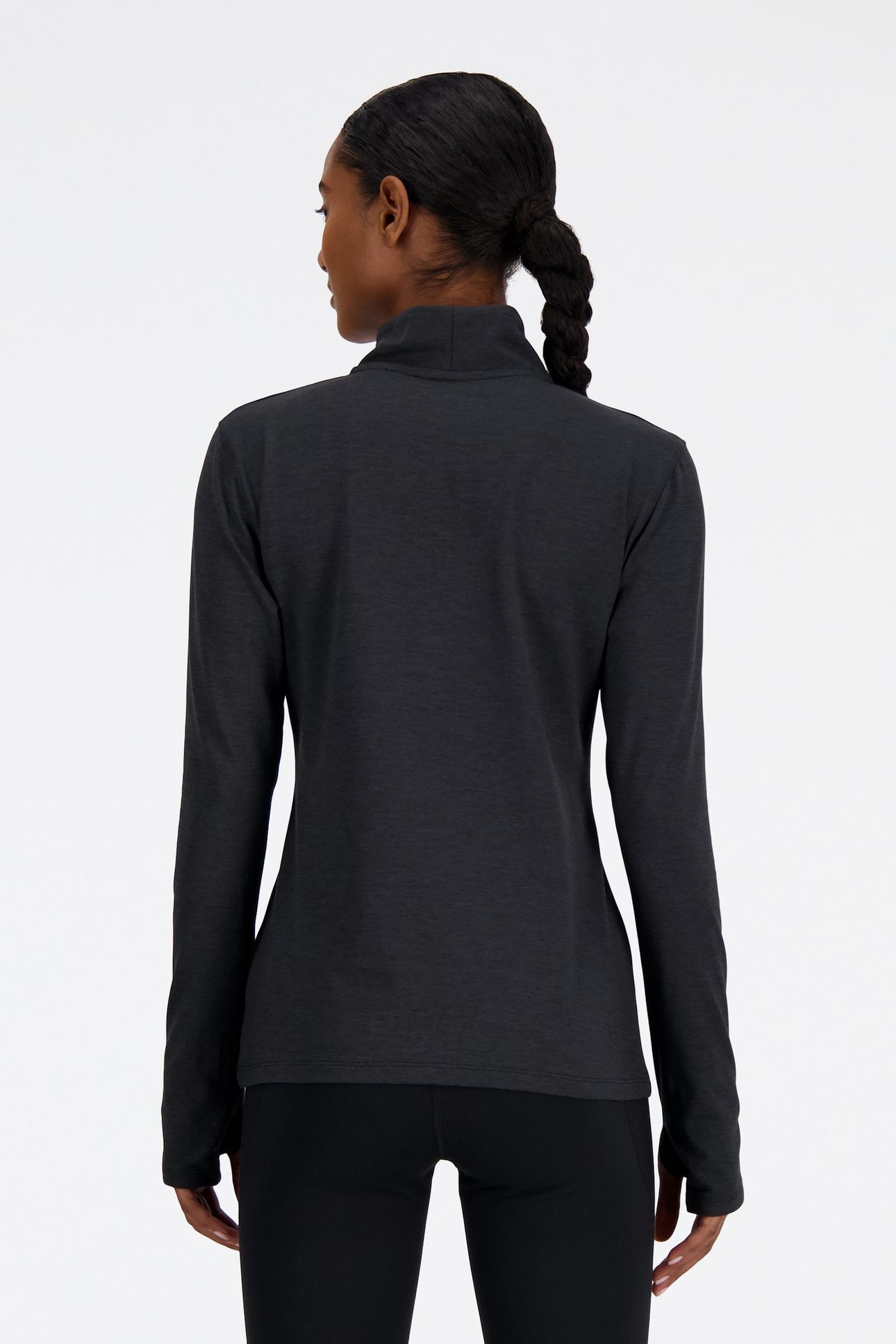 SPORT ESSENTIALS SPACE DYE 1/4 ZIP BKHEATHR 3