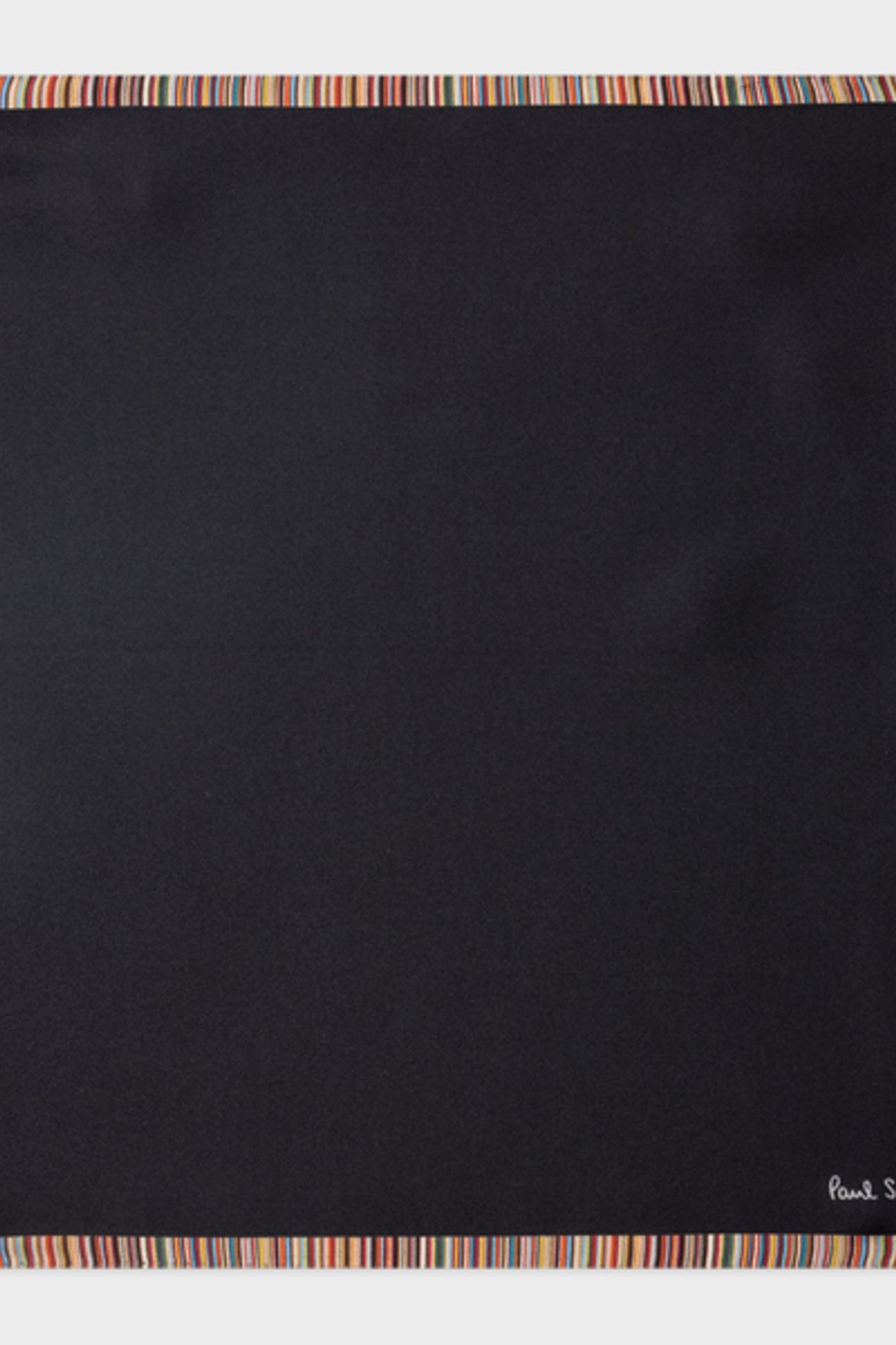 MEN POCKET SQ SIGNTR EDGE BLACK 2