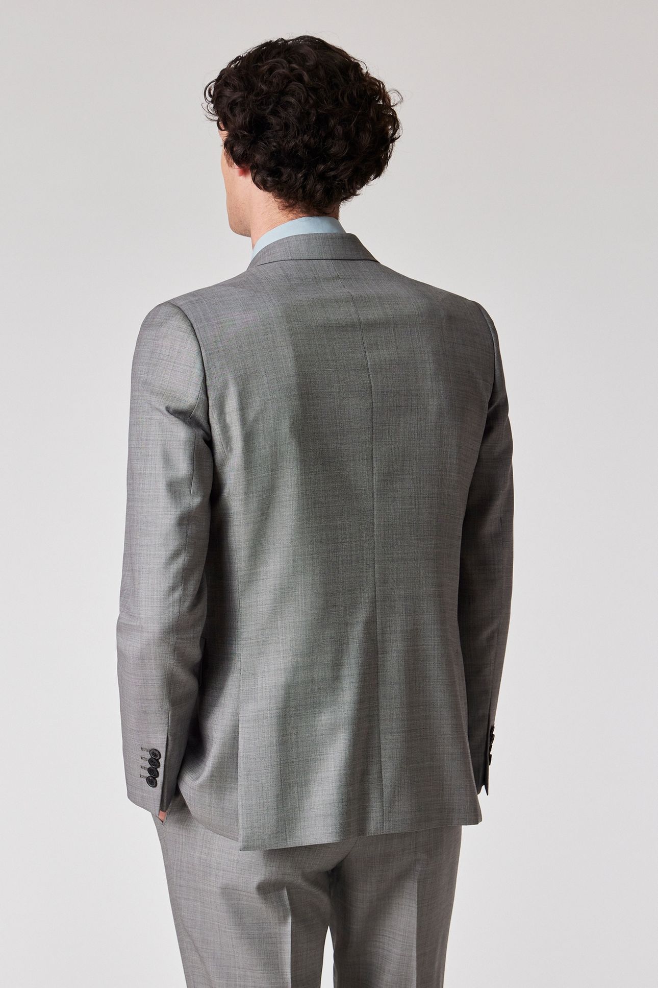 MENS TAILORED FIT 2 BUTTON SUIT GREY BEIGE 2