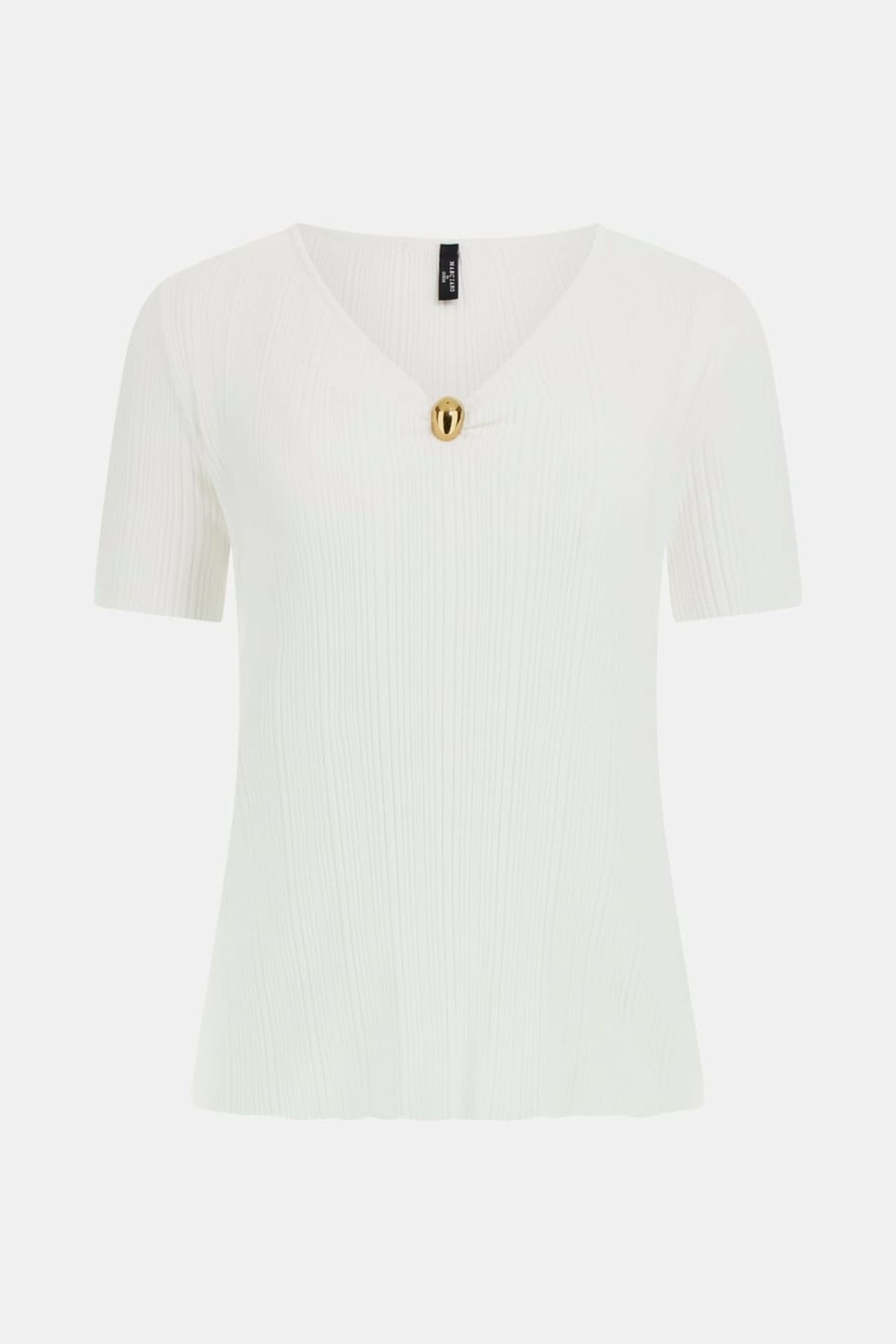 KATHLEEN SS RIBBED T WHITE PEAKS 5