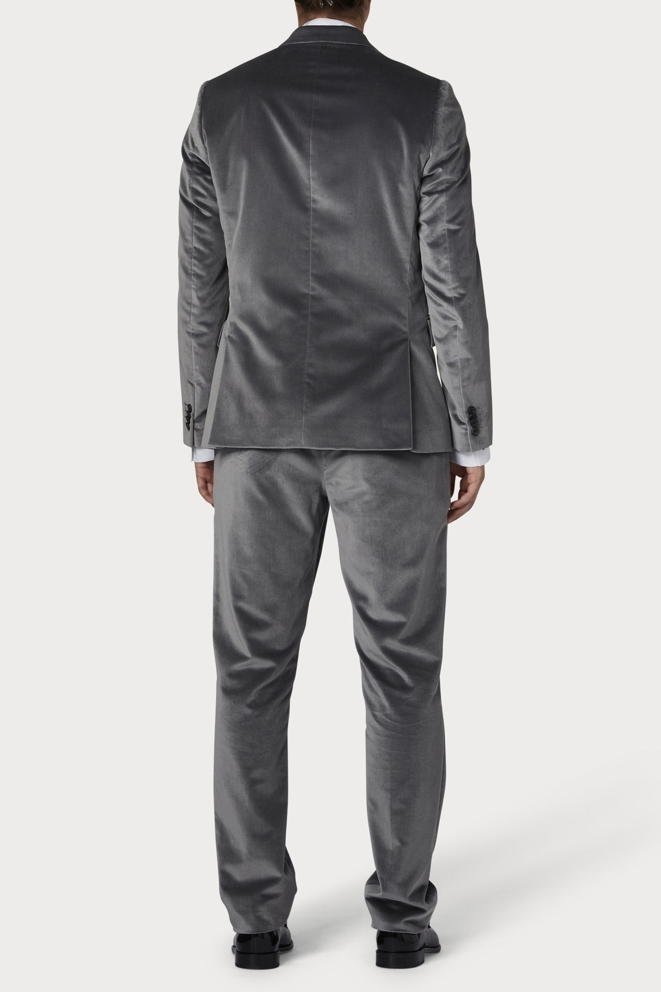 MENS TAILORED FIT 2 BUTTON SUIT SLATE 2