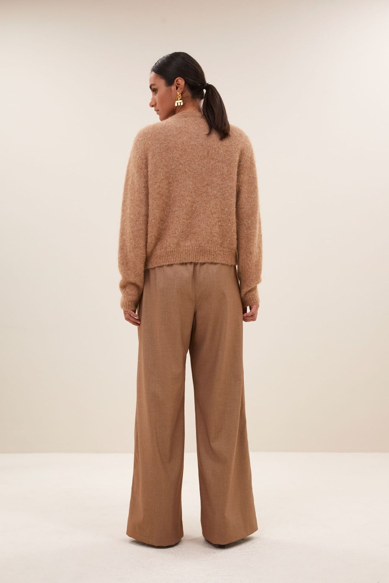 BENJI MELANGE PANTS CAMEL MELEE 3
