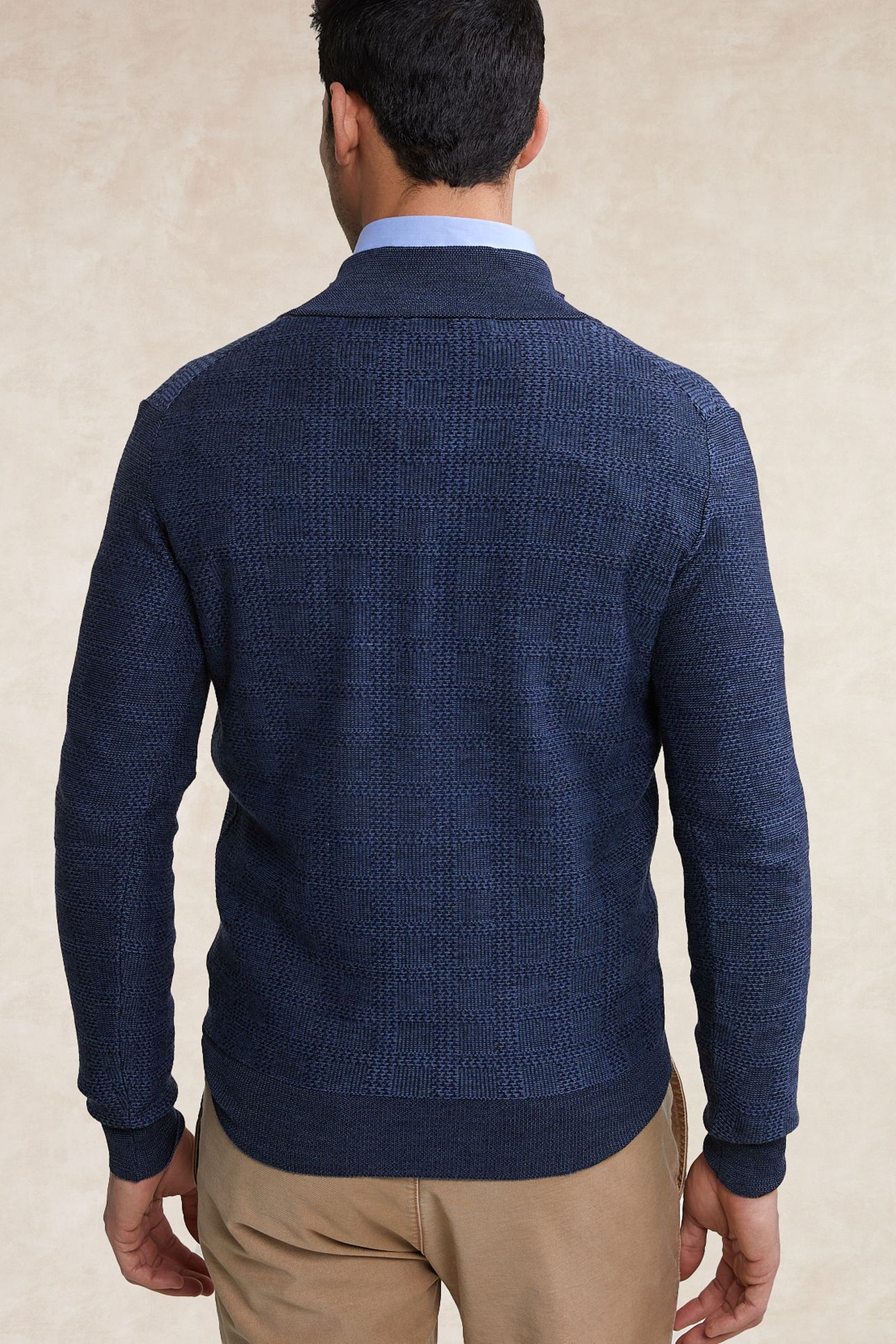 CUSTOM FIT MERINO MOCK NECK SWEATER STELLAR MIX 2