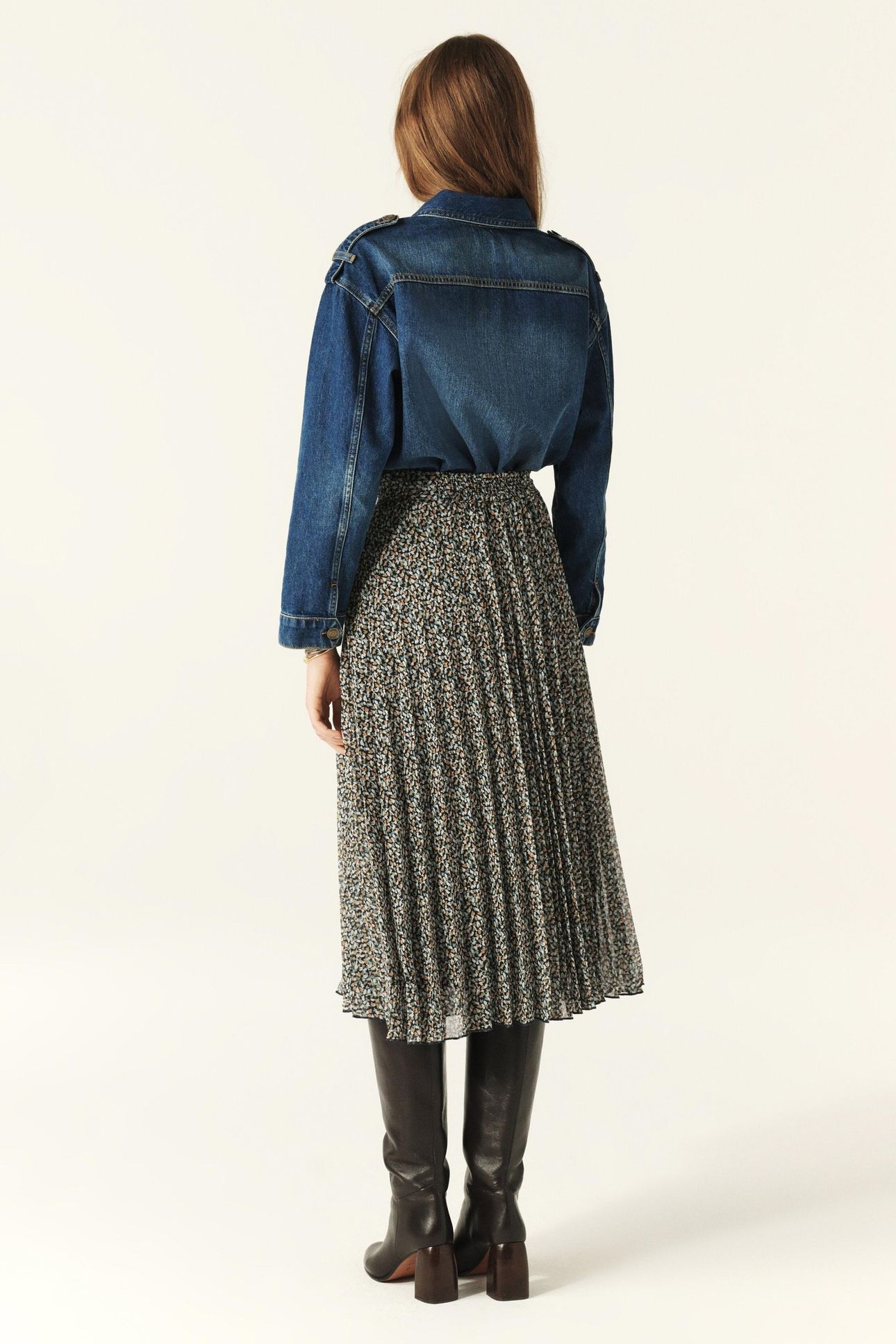 MID-LENGTH SKIRT BLUE 2