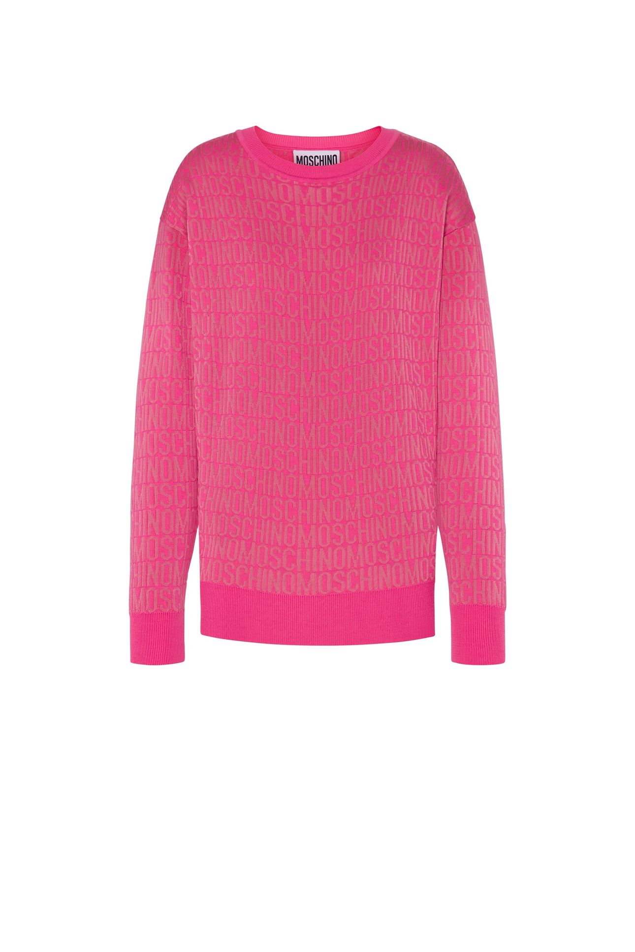 ALLOVER LOGO WOOL PULLOVER PINK 3