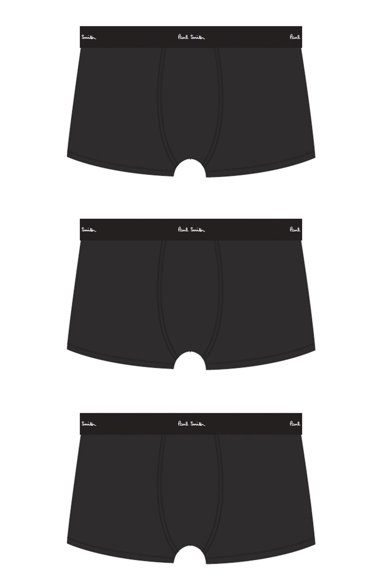 MEN TRUNK 3 PACK BLACK 4
