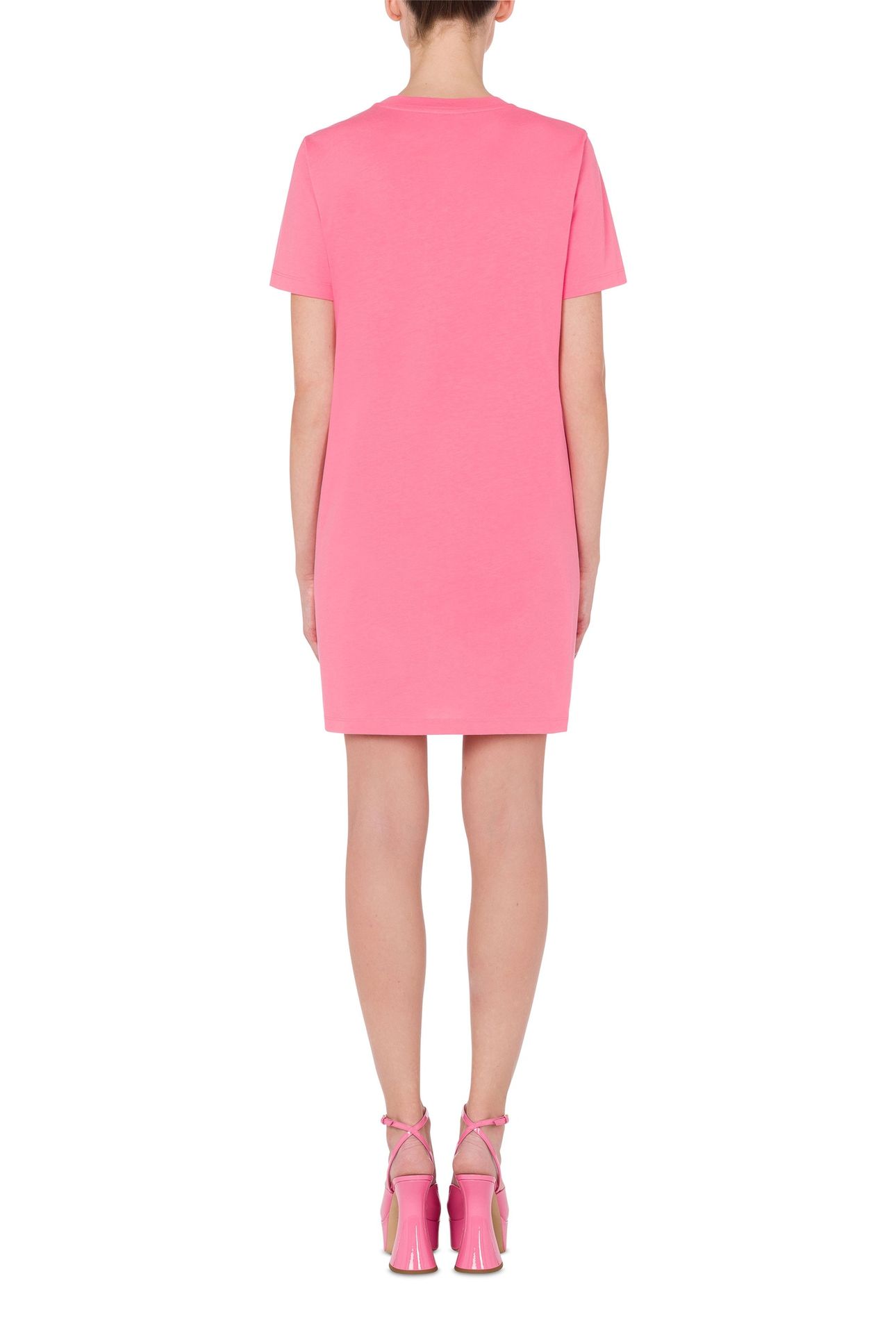 MOSCHINO TEDDY BEAR ORGANIC JERSEY DRESS PINK 2