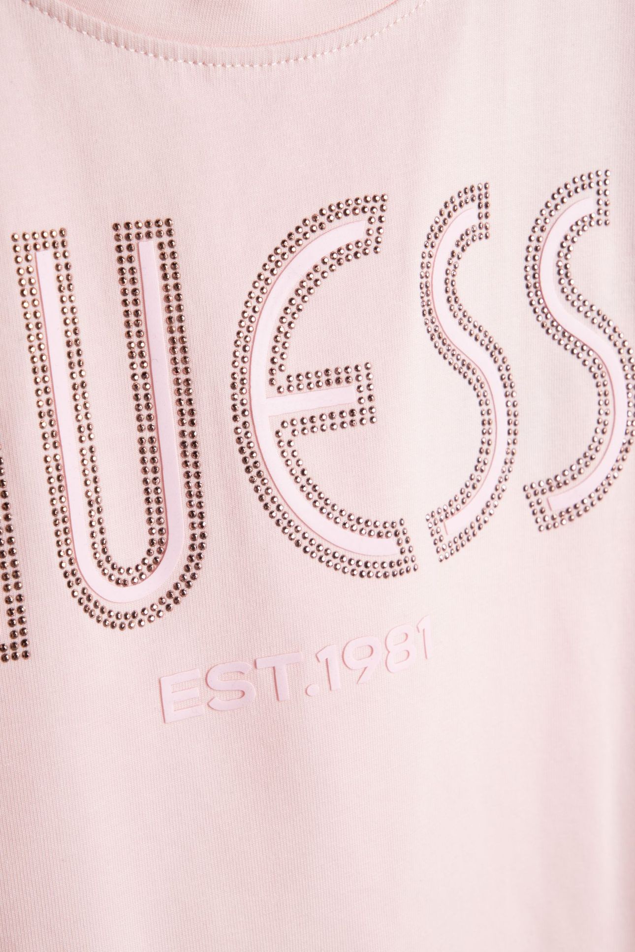 CN SS GUESS LOGO TEE LOW KEY PINK 4