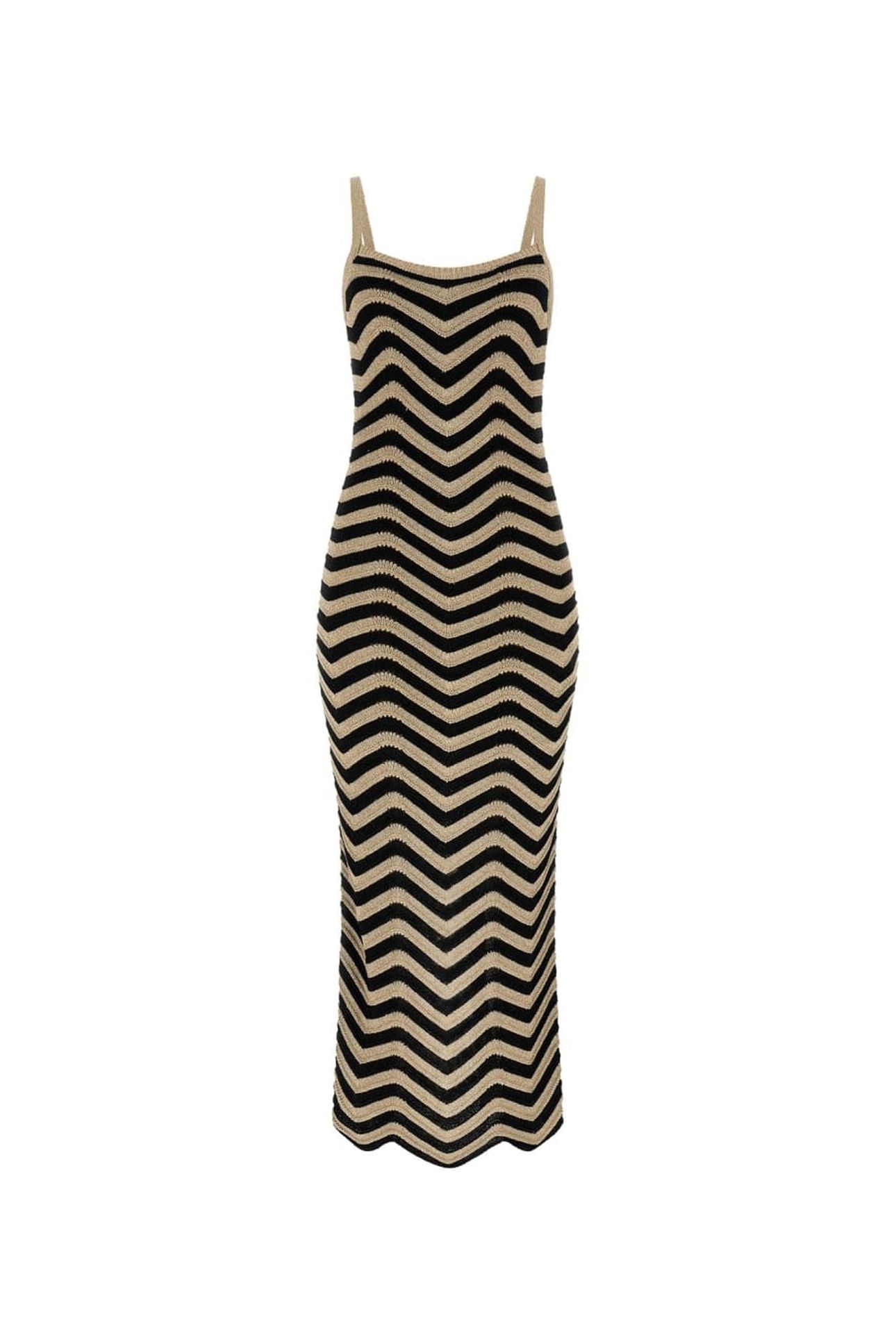 SL VERA CHEVRON LACE NATURAL/JET BLACK MU 6