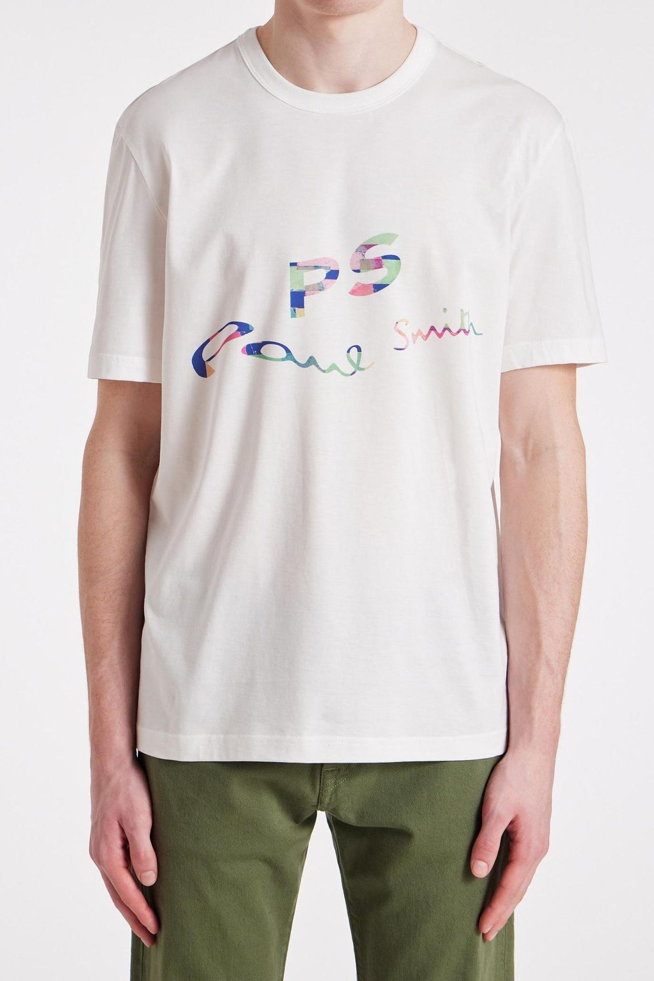 MENS REG FIT SS T SHIRT PS PAUL SMITH WHITE 1