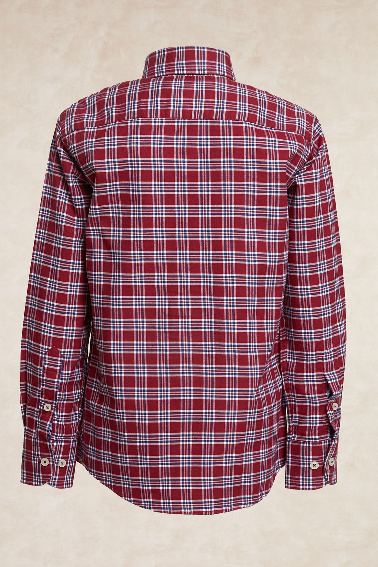CUSTOM FIT CHECKED SHIRT RED/BLUE 2