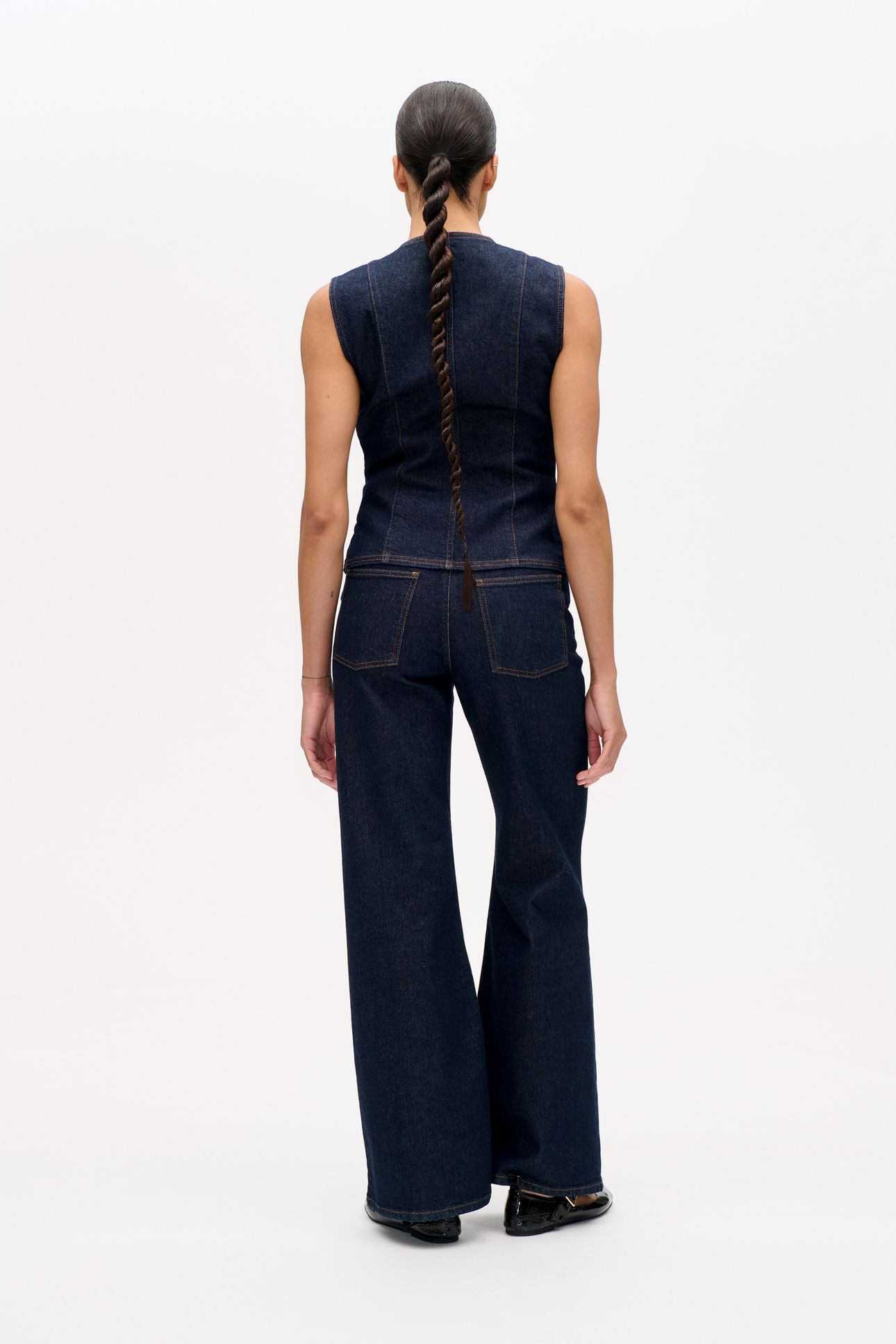 MENE BLOUSE DARK DENIM WASH 3