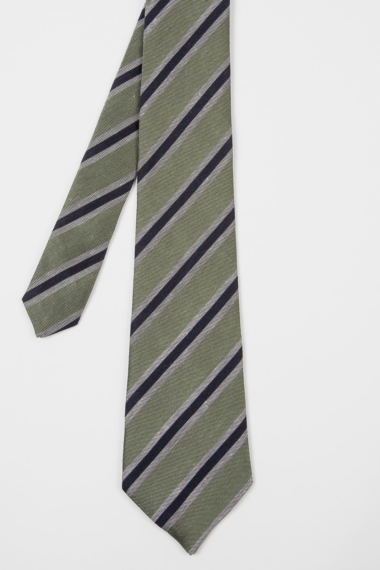 MEN TIE PASTEL STRIPE BOTTLE GREEN 6