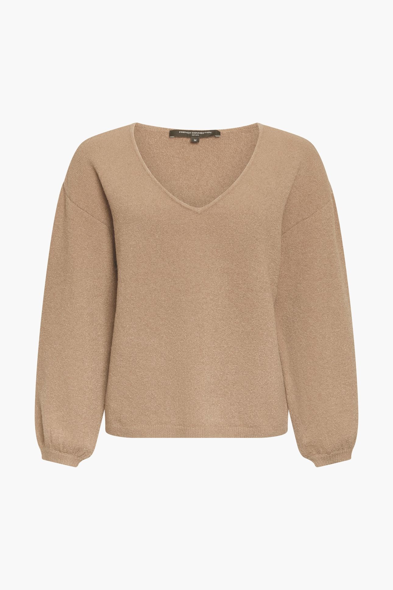 VHARI KNIT VNECK PULLOVER CAMEL 4