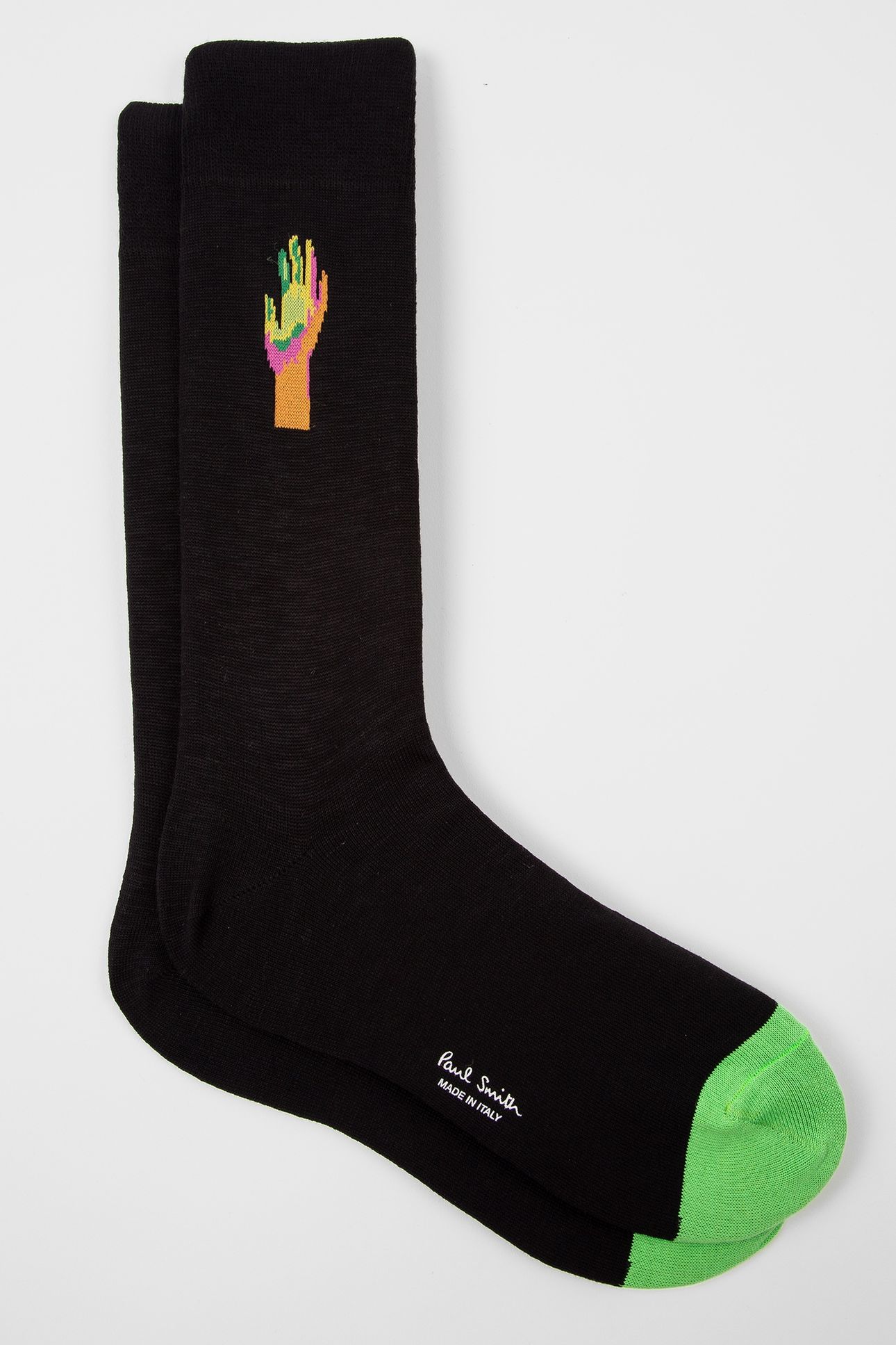 MEN SOCK WATERCOLOUR BLACK 2