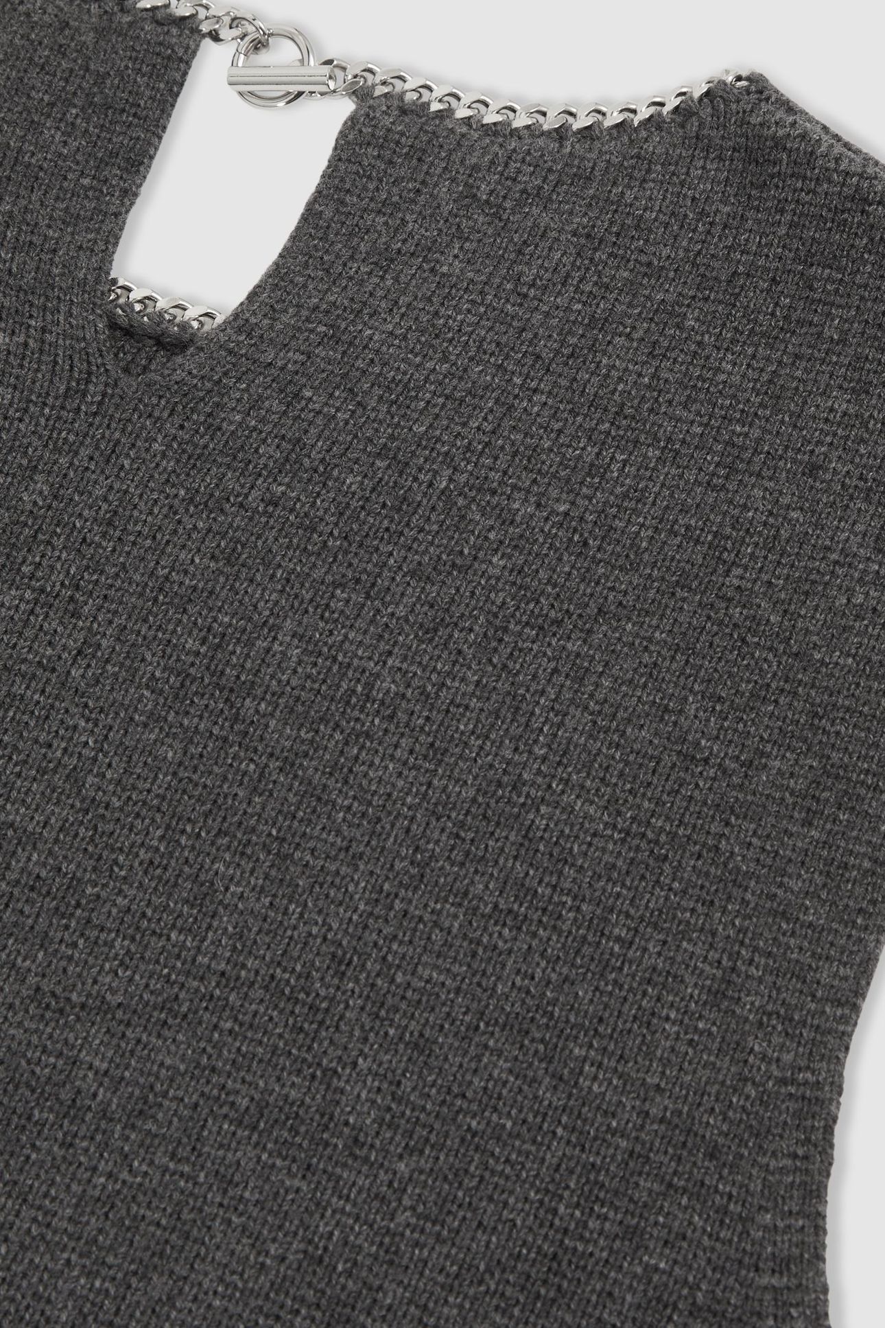 NECKLACE TRIM VEST CHARCOAL GREY 7