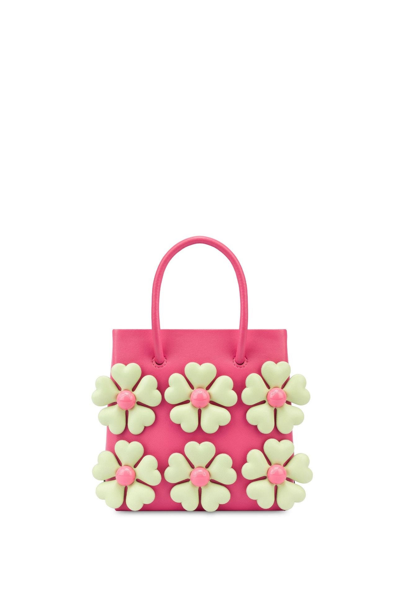 HEART FLOWERS SMALL HANDBAG PINK 2