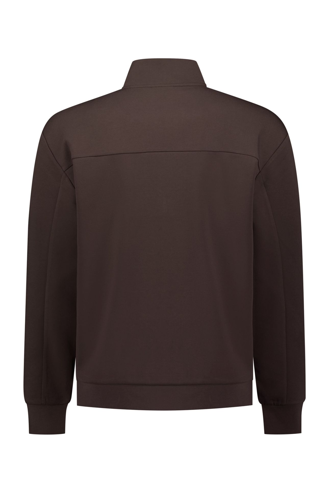 SWEATER HALF ZIP DARK BROWN 5