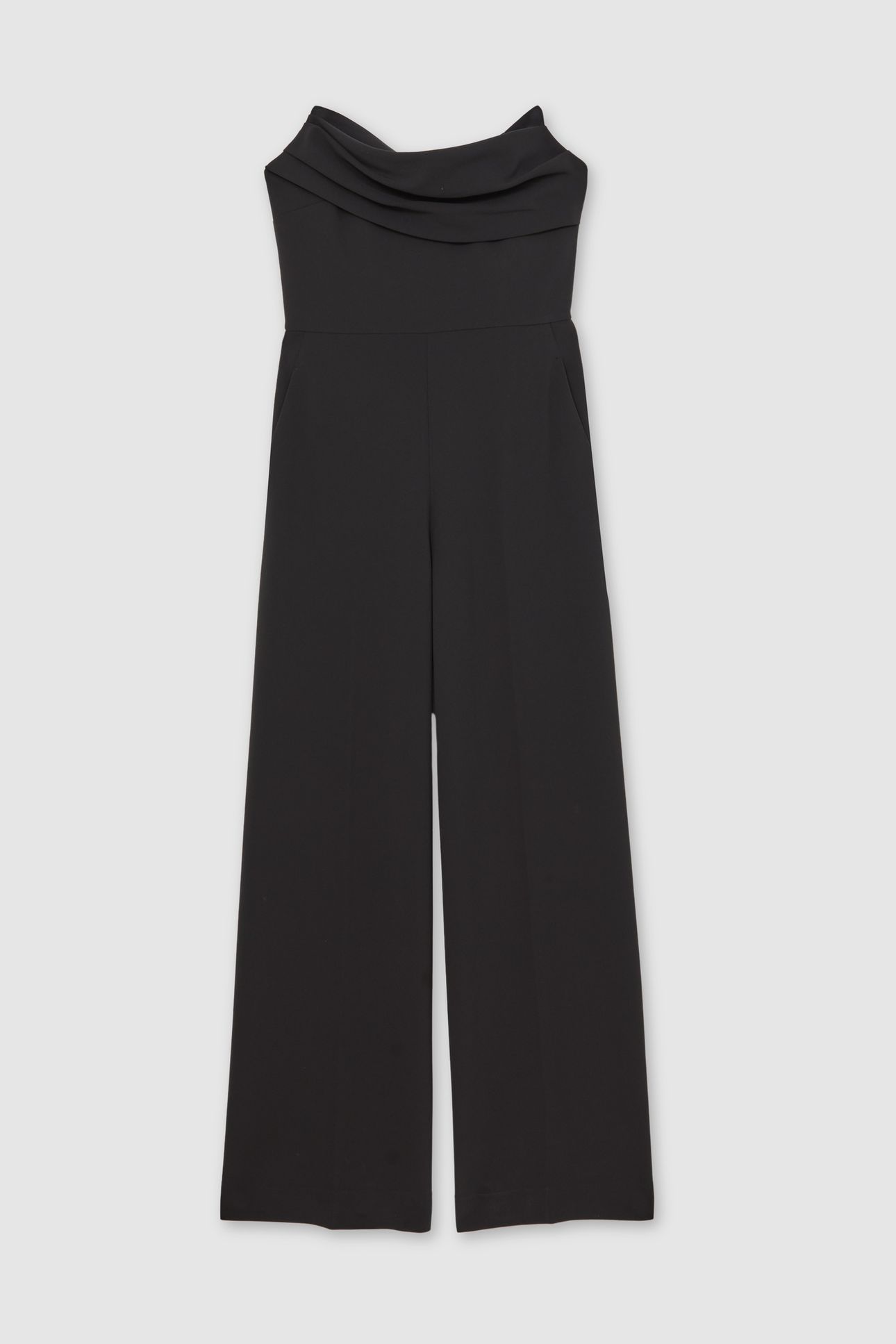 STRUCTURED BANDEAU JUMPSUIT BLACK 4