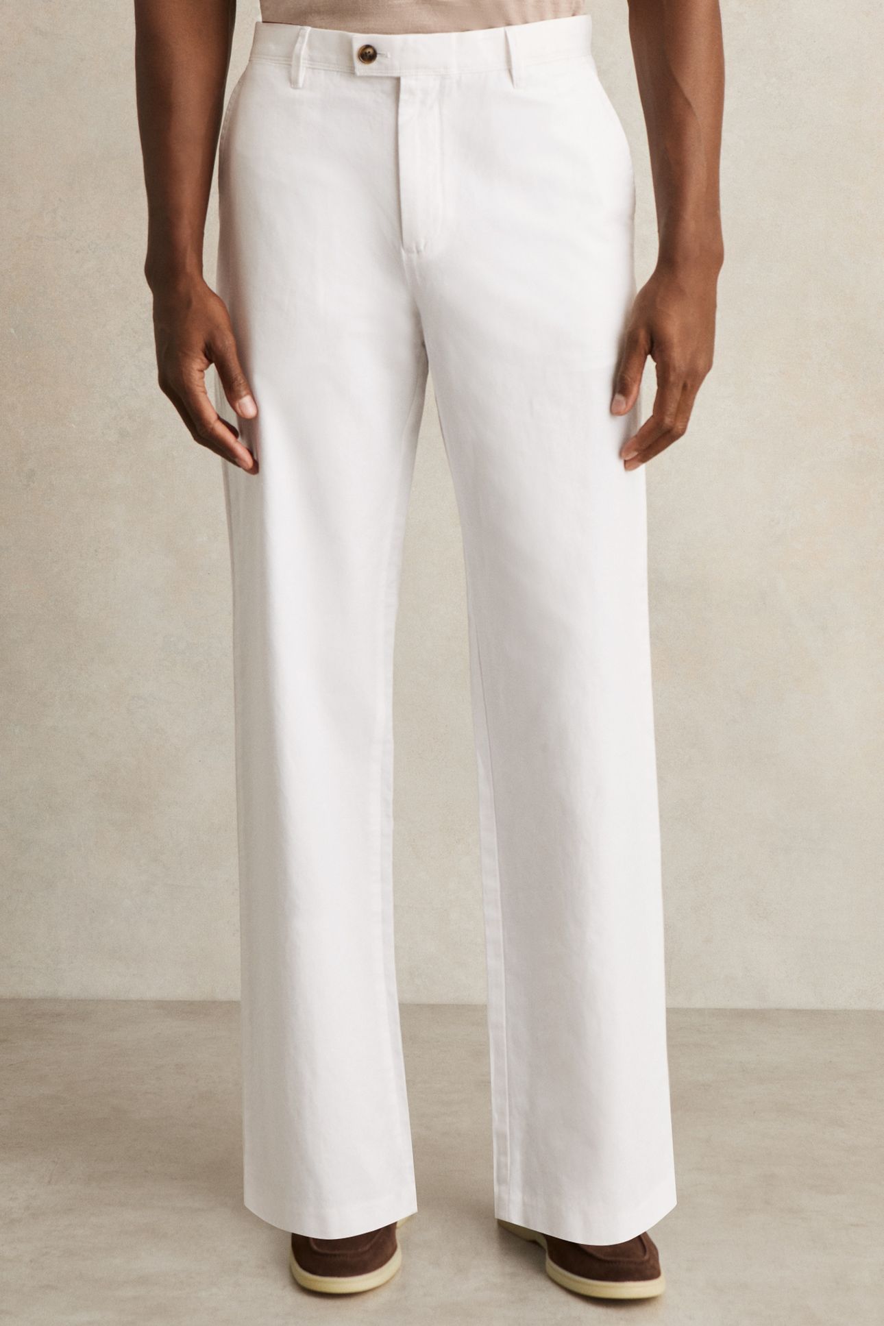 COTTON RELAXED FIT TROUSER WHITE 1