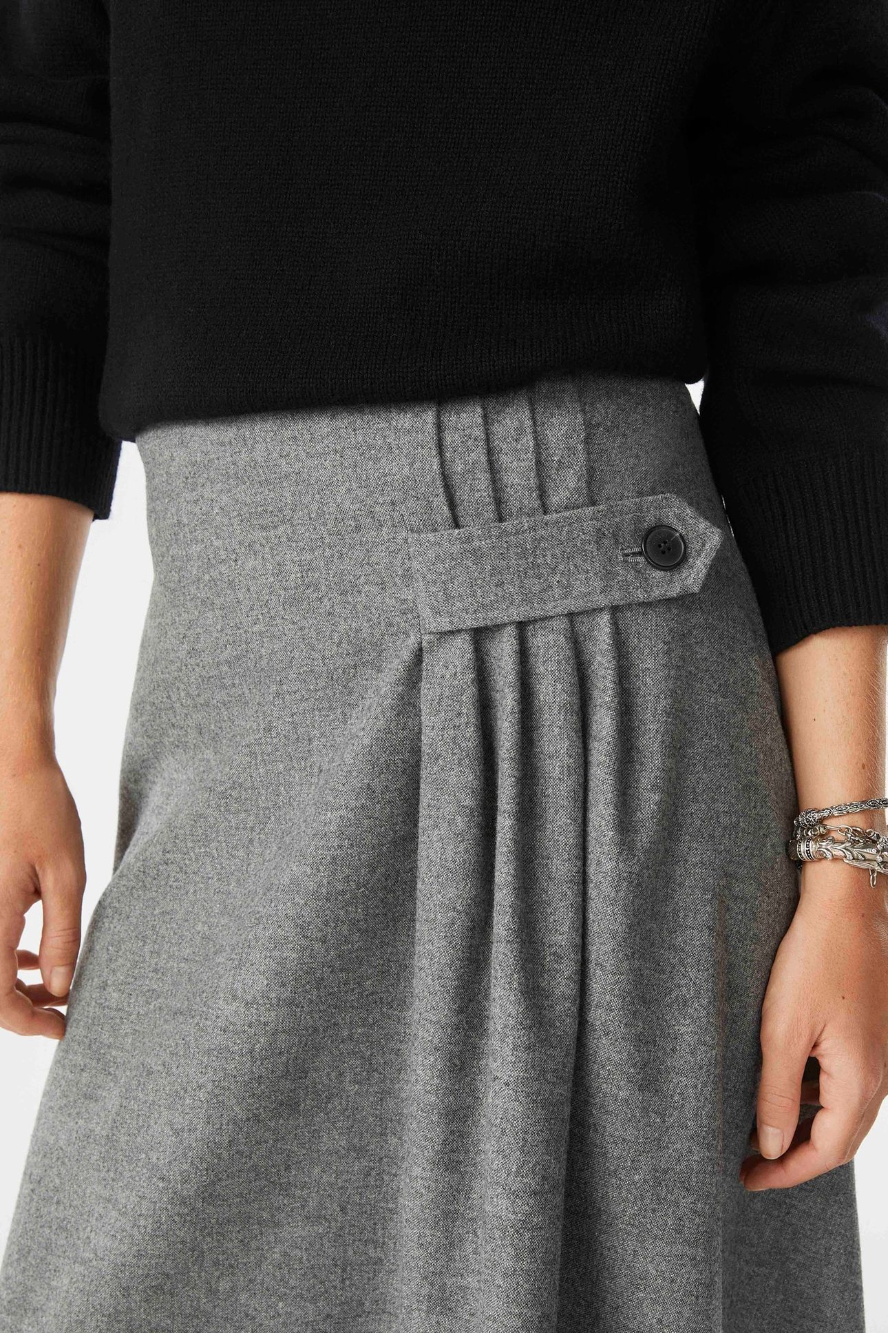 MID-LENGTH SKIRT GRIS 3