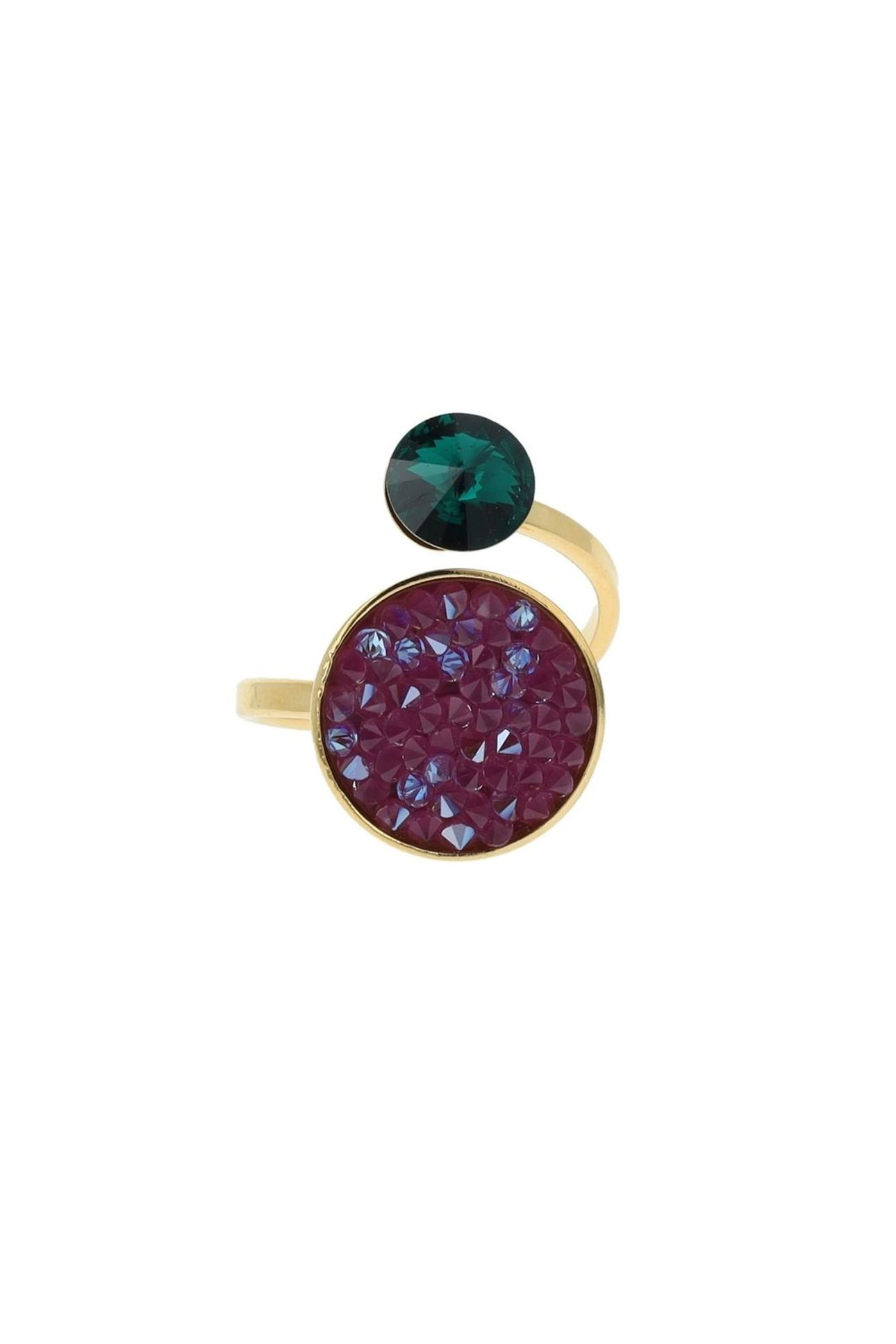 CLASSIC ROCKS RING LIGHT AMETHYST PURPLE, GREEN 2