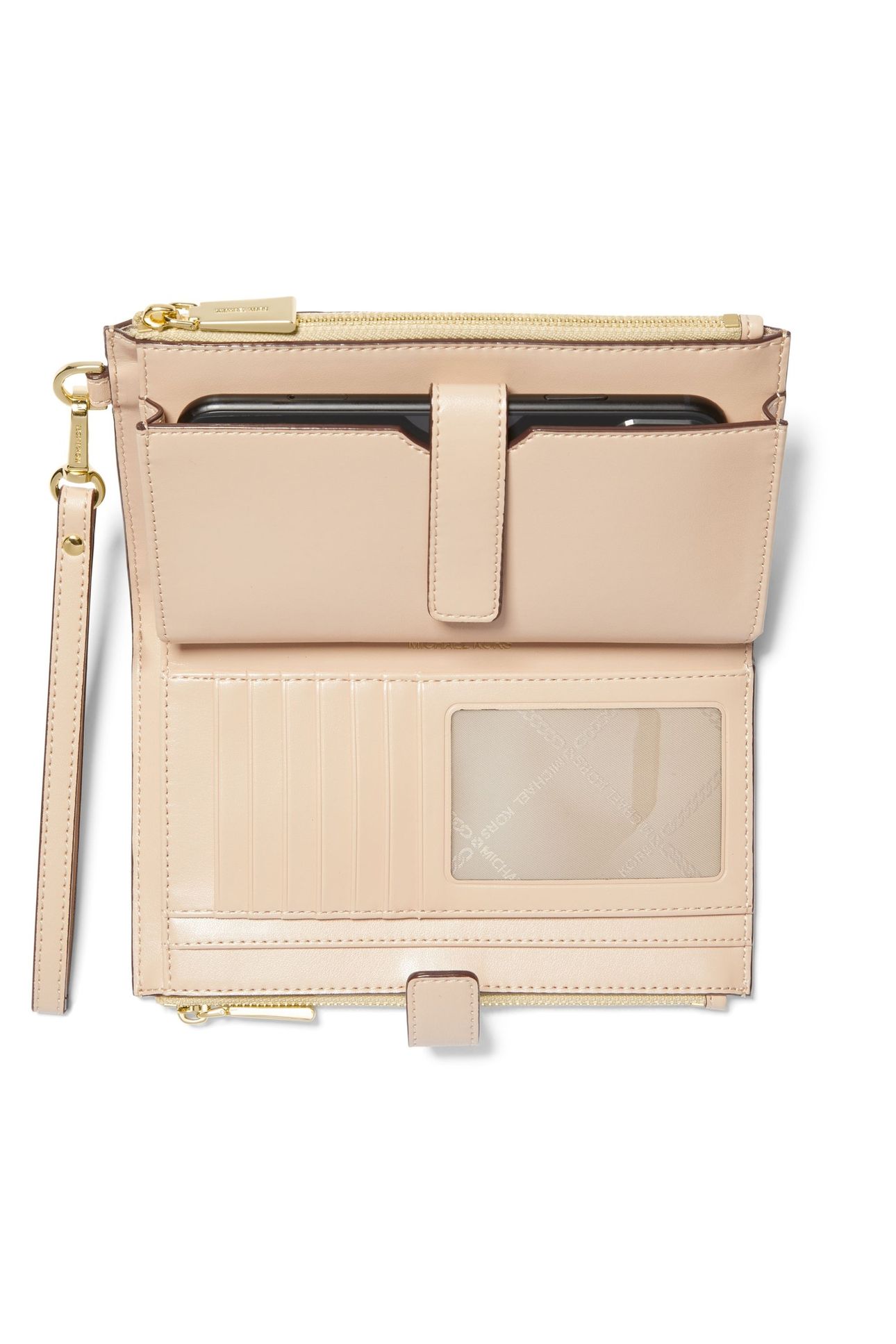 DOUBLE ZIP WRISTLET PALE GOLD 2