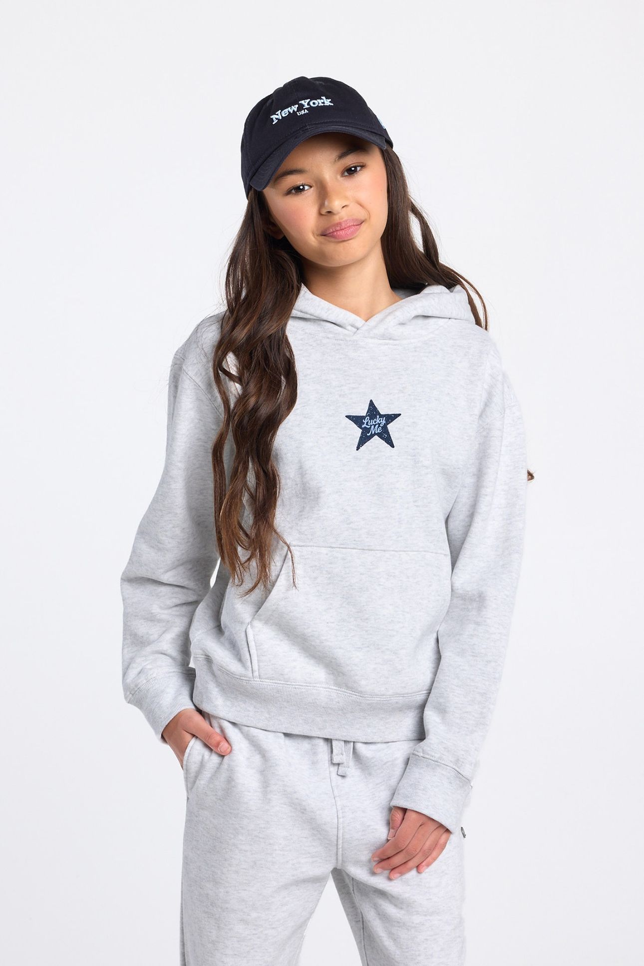 SALINA HOOD JR LIGHT GREY MELANGE 1