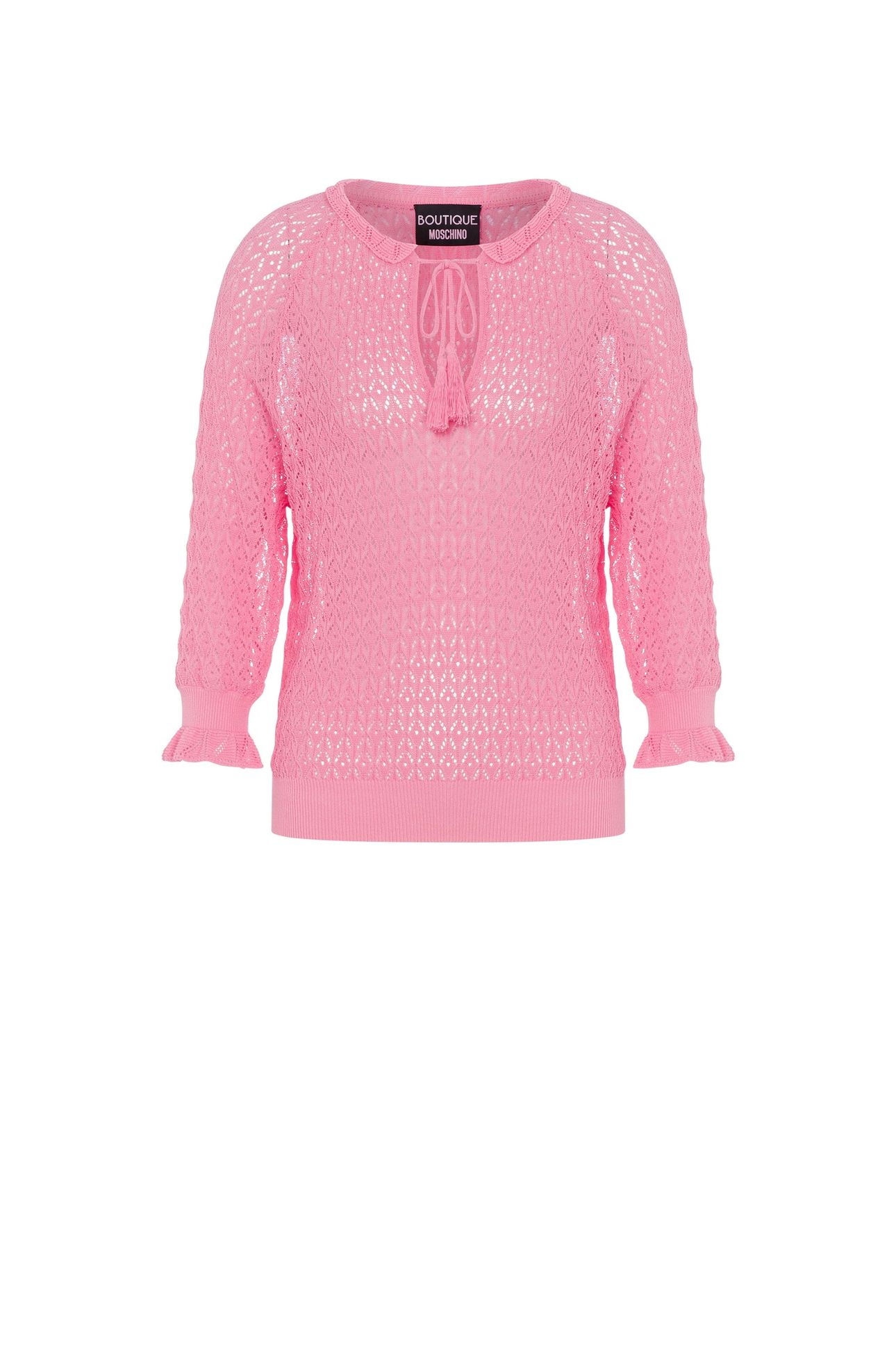 PUNCHED COTTON SWEATER PINK 3