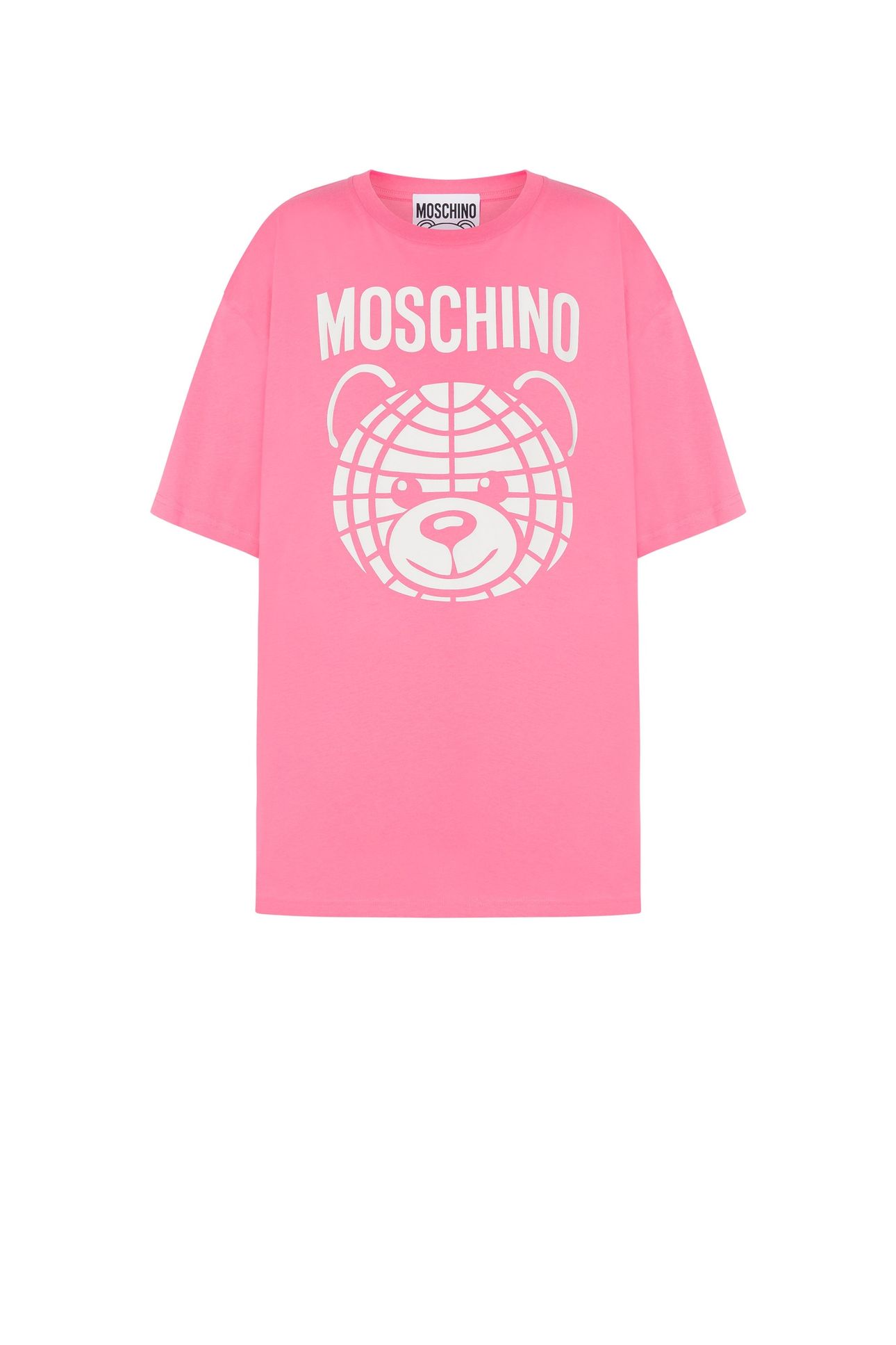 MOSCHINO TEDDY BEAR ORGANIC JERSEY T-SHIRT PINK 3