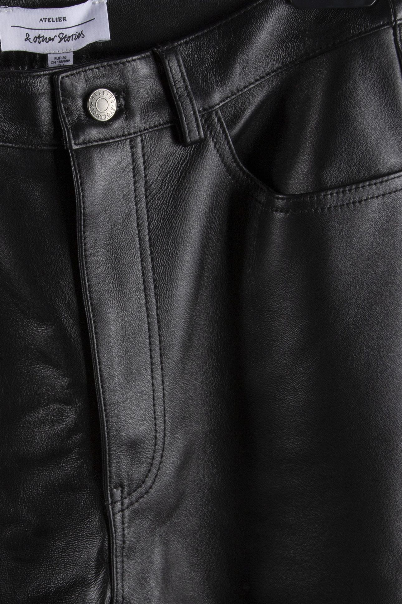 ES TOLEDO LEATHER TROUSERS BLACK 4