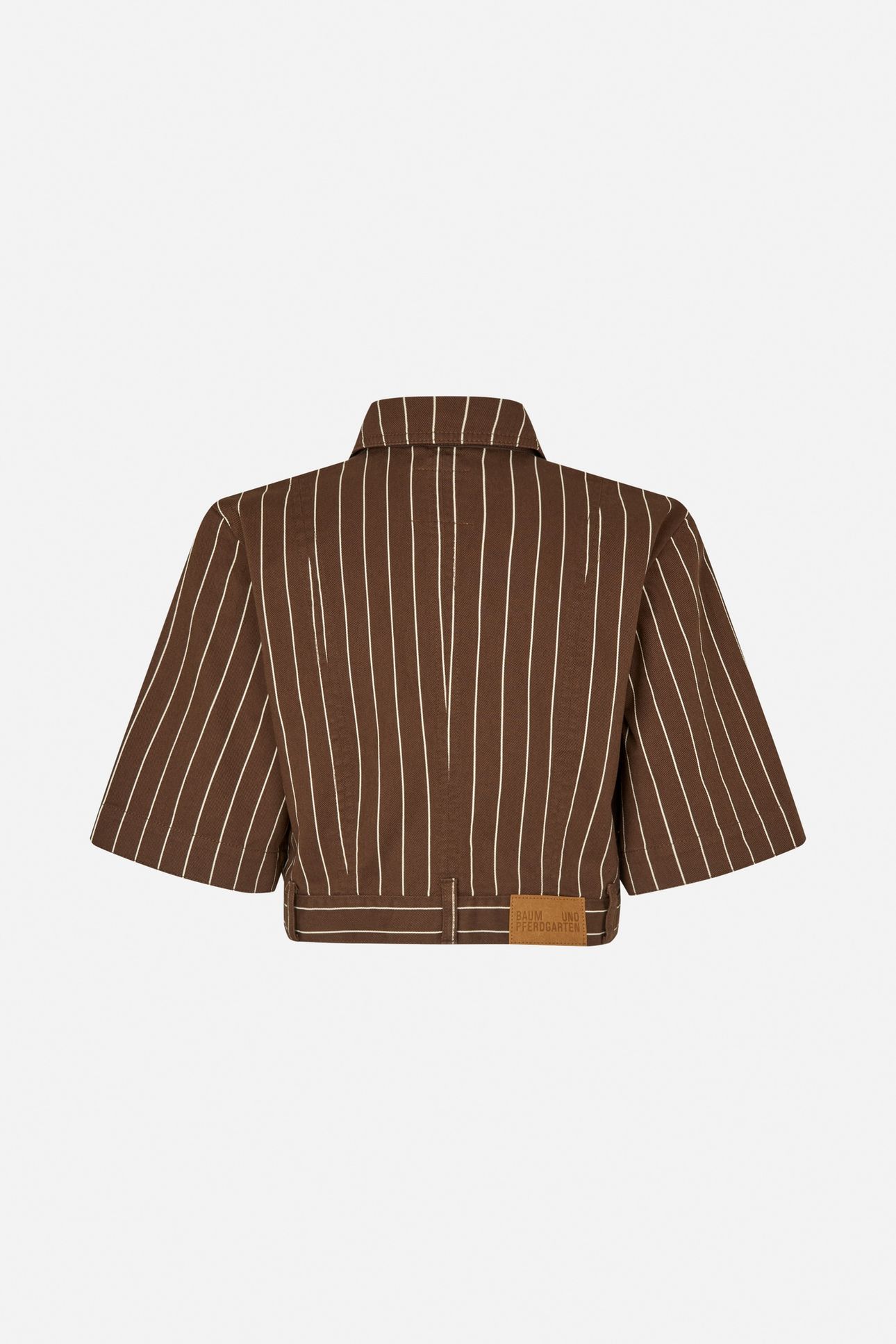 MAJSA SHIRT CREME BROWN PINSTRIPE 5