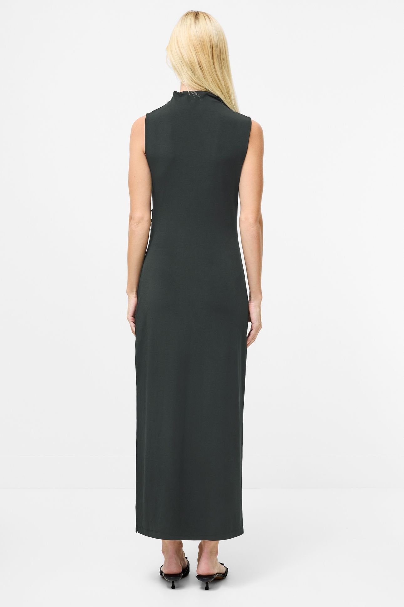 SAMIRA JERSEY HIGH NK DRESS GRAPHITE GRAPHITE 2