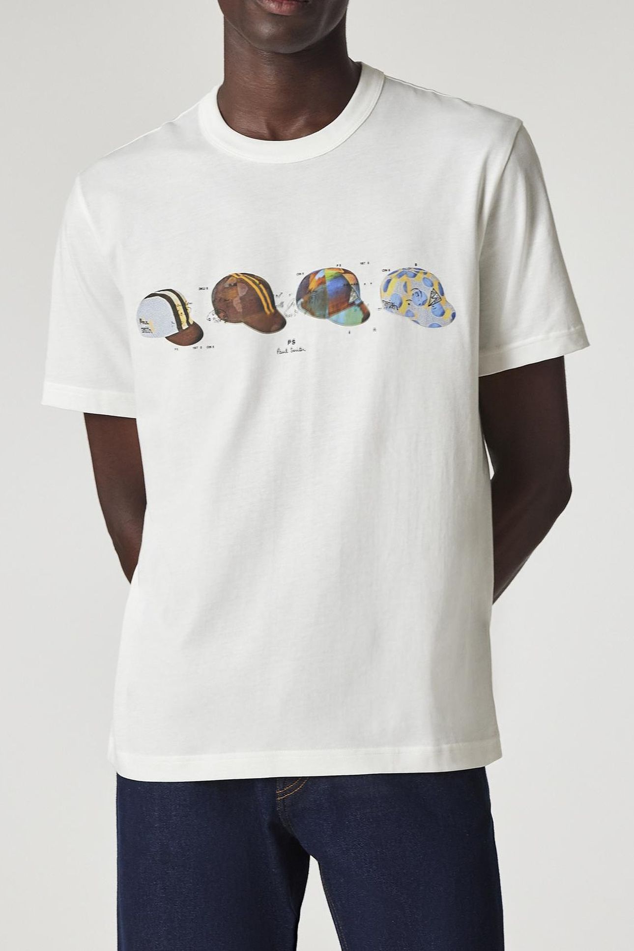 MENS SS TSHIRT CYCLING CAPS OFF WHITE 1
