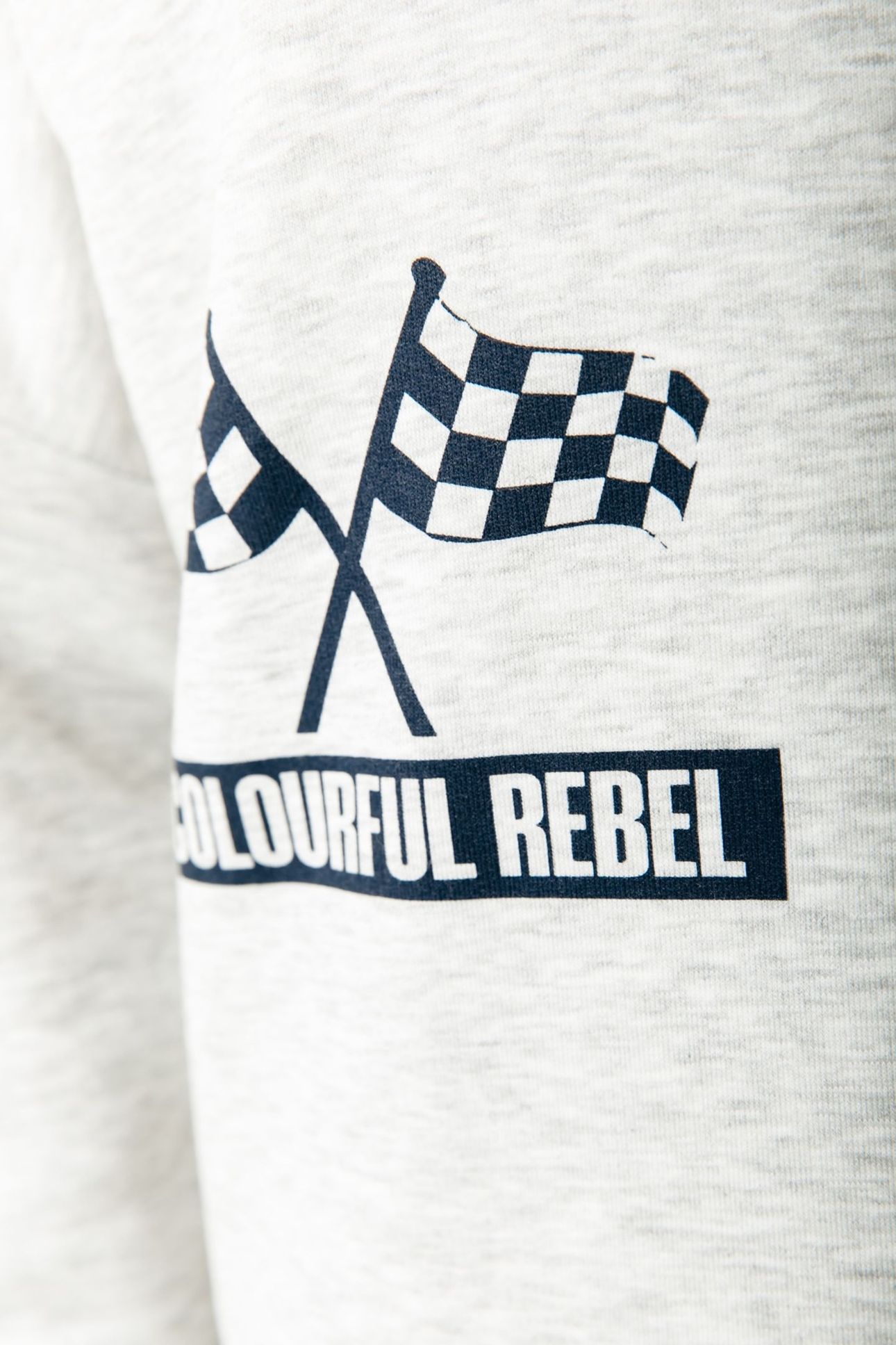 RACER LOGO DROPPED SHOULDER SWEAT LIGHT GREY 5