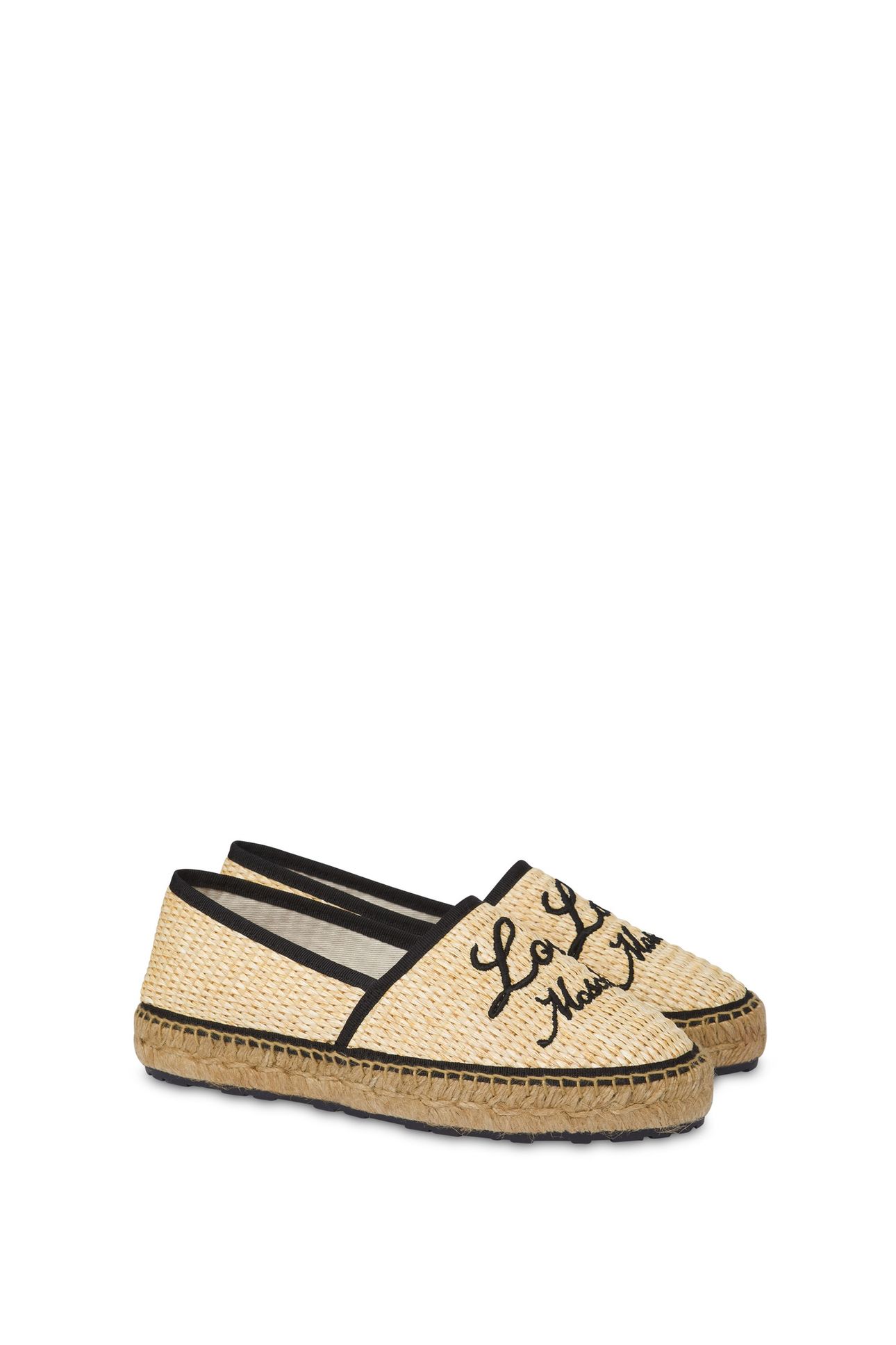 RAFFIA ESPADRILLES WITH EMBROIDERY BEIGE 2