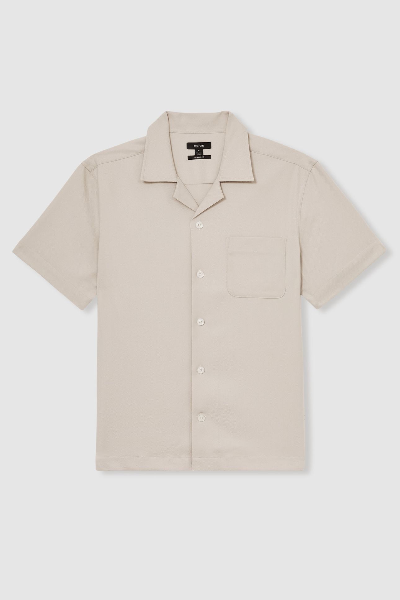 SS HERRINGBONE CUBAN SHIRT STONE 3