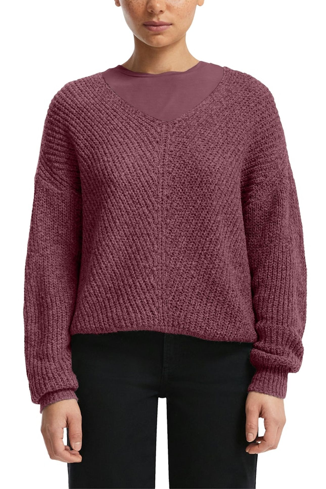 S.OLIVER-QS PULLOVER BURGUNDY 1