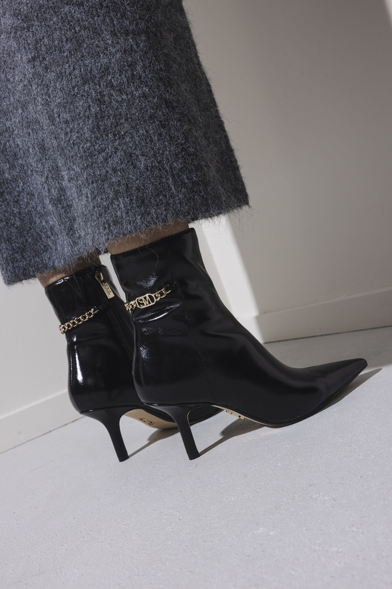 LULAH BOOTIES BLACK LEATHER 8