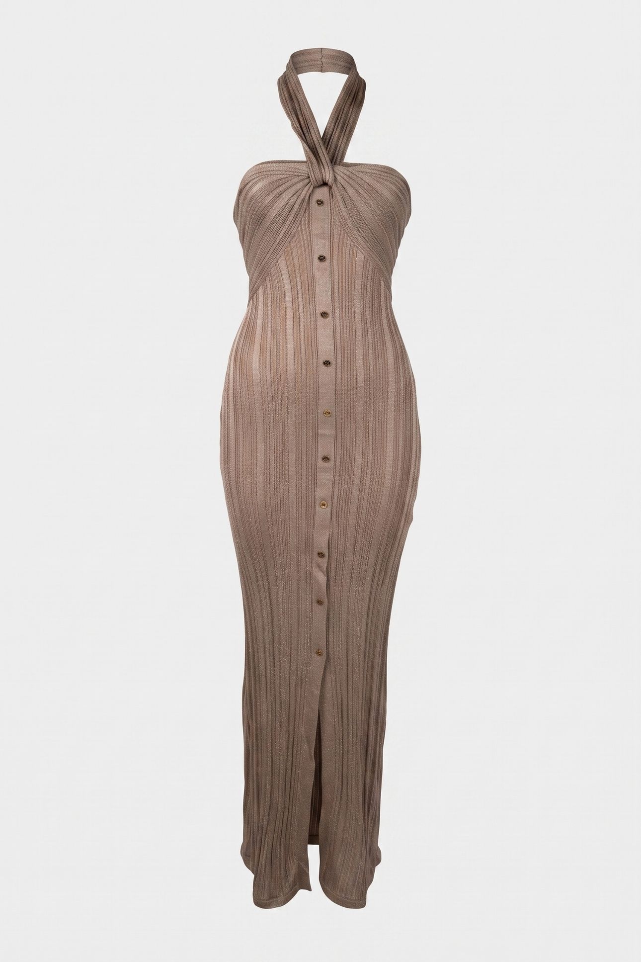 GIA MAXI SWTR DRESS NATURAL ALMOND + GOL 3
