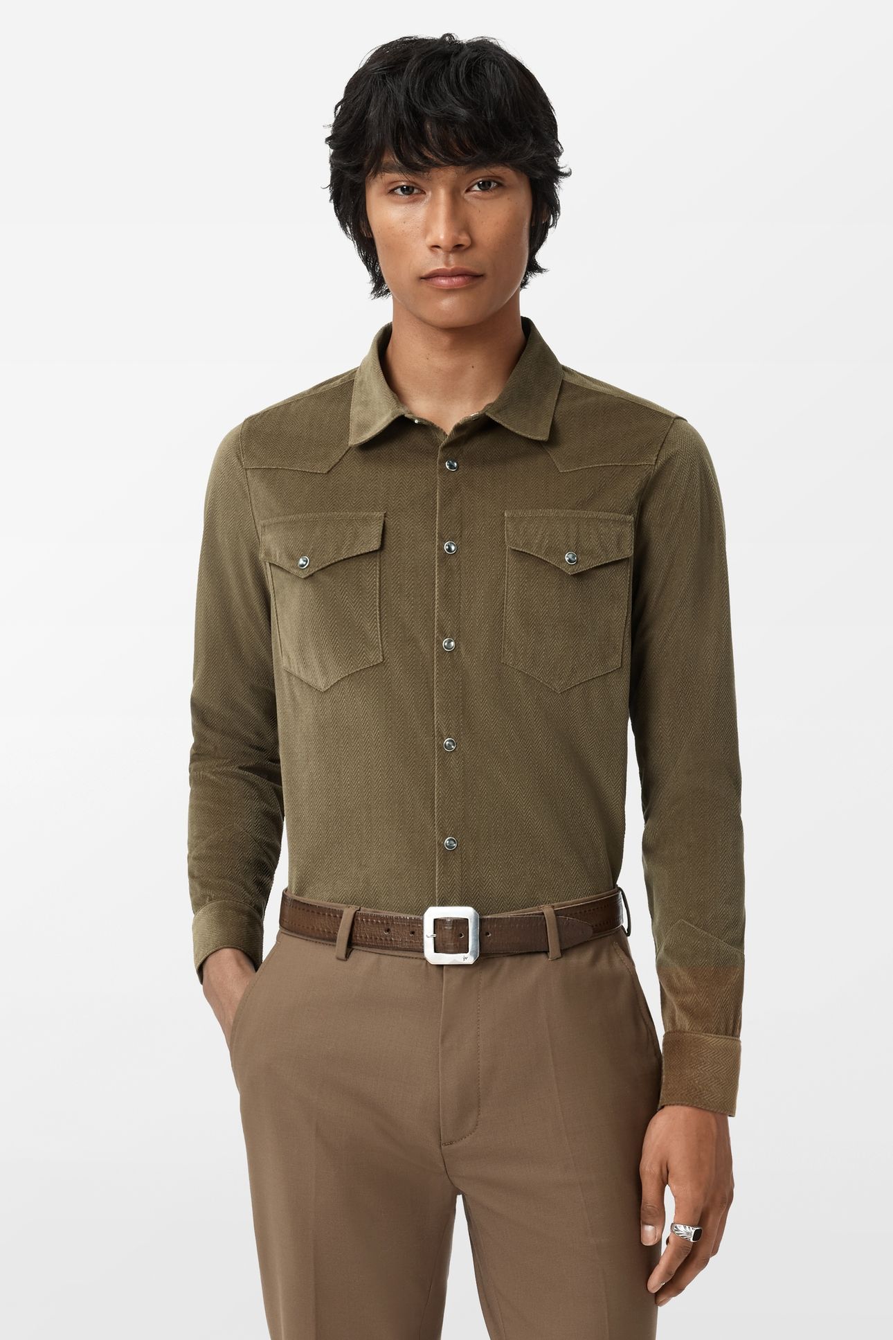 ANDRES SHIRT FOSSIL GREY 1