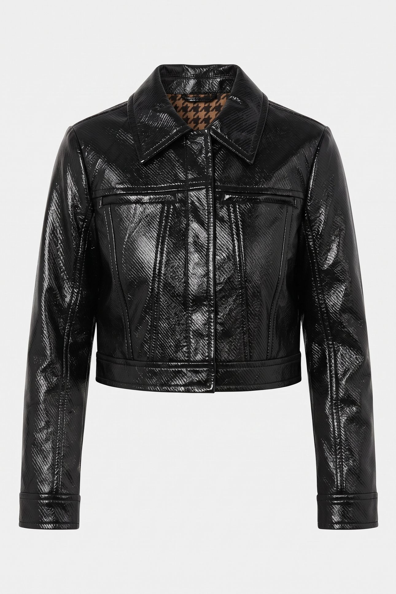 PA CLOVER PATENT JACKET BLACK 3