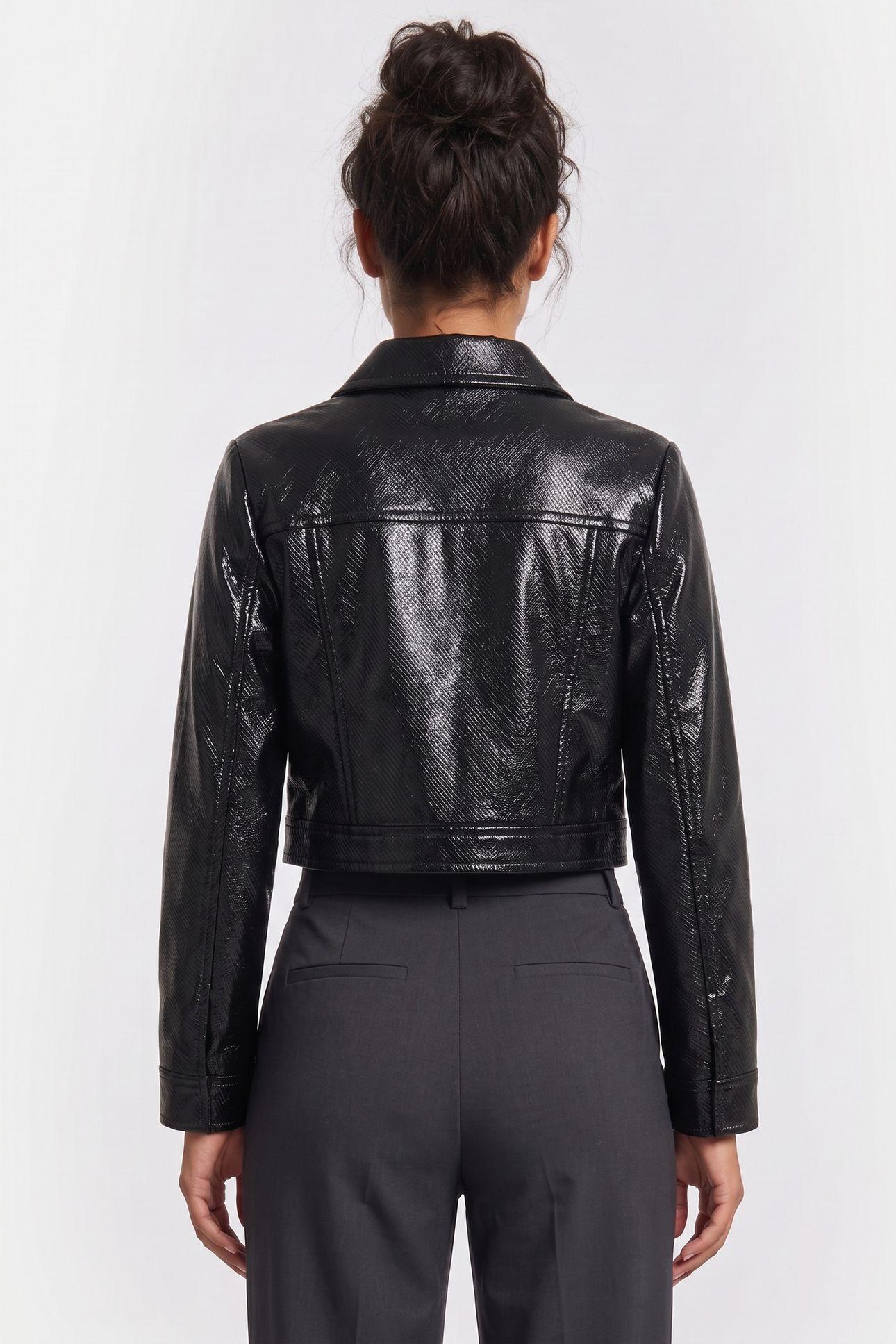 PA CLOVER PATENT JACKET BLACK 2