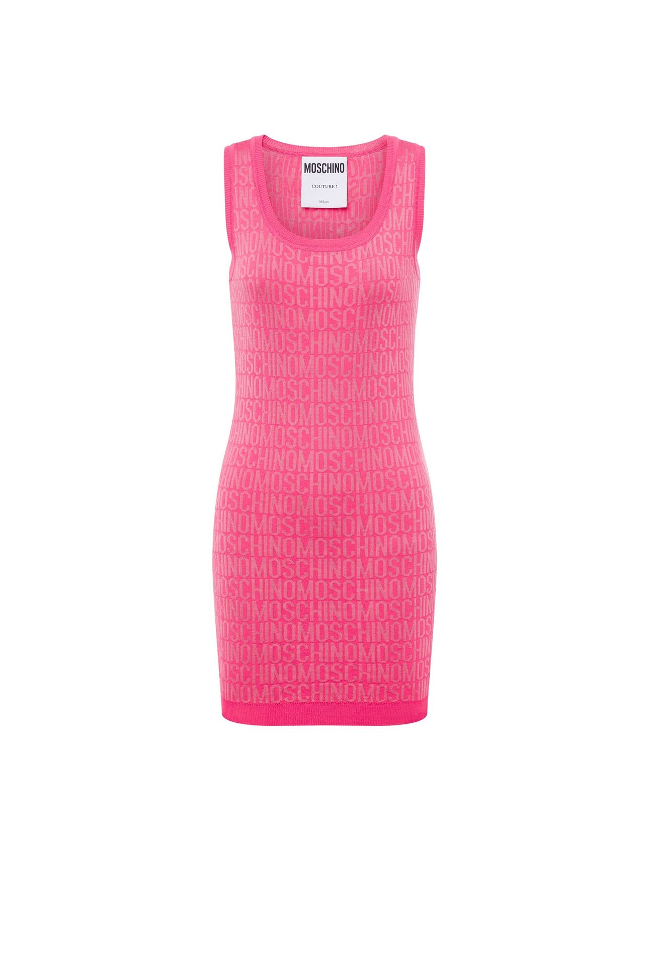 ALLOVER LOGO WOOL DRESS PINK 3