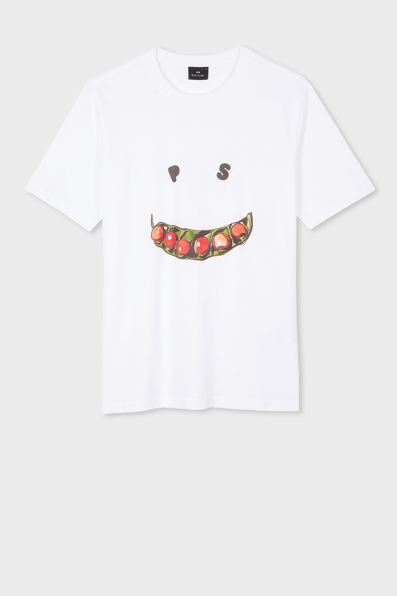 MENS REG FIT T SHIRT HAPPY PEAS WHITE 1