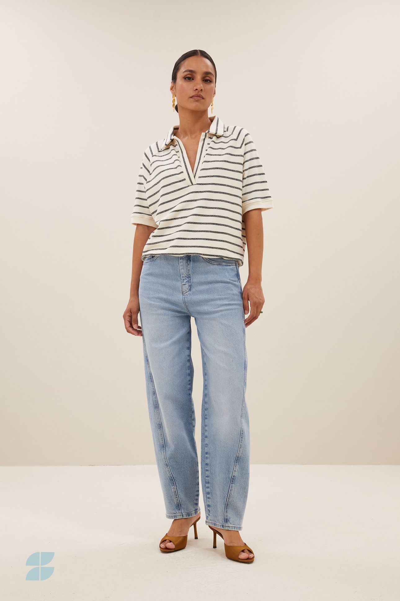 HARPER BRETON STRIPE TOP BLACK BRETON STRIPE 1