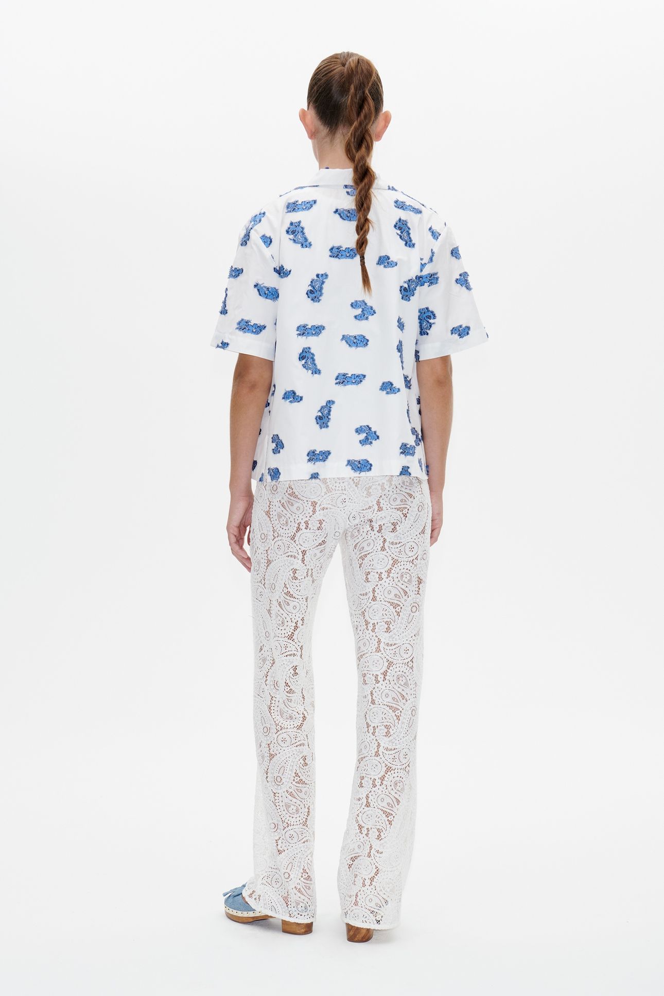MALISSA SHIRT BLUE BOUQUET JACQUARD 2