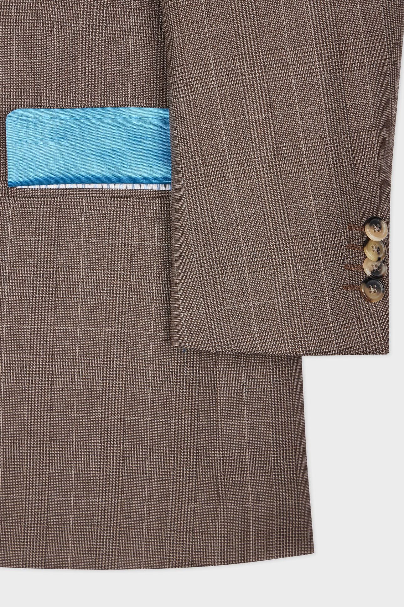 MENS TAILORED FIT 2 BUTTON SUIT BROWN 4
