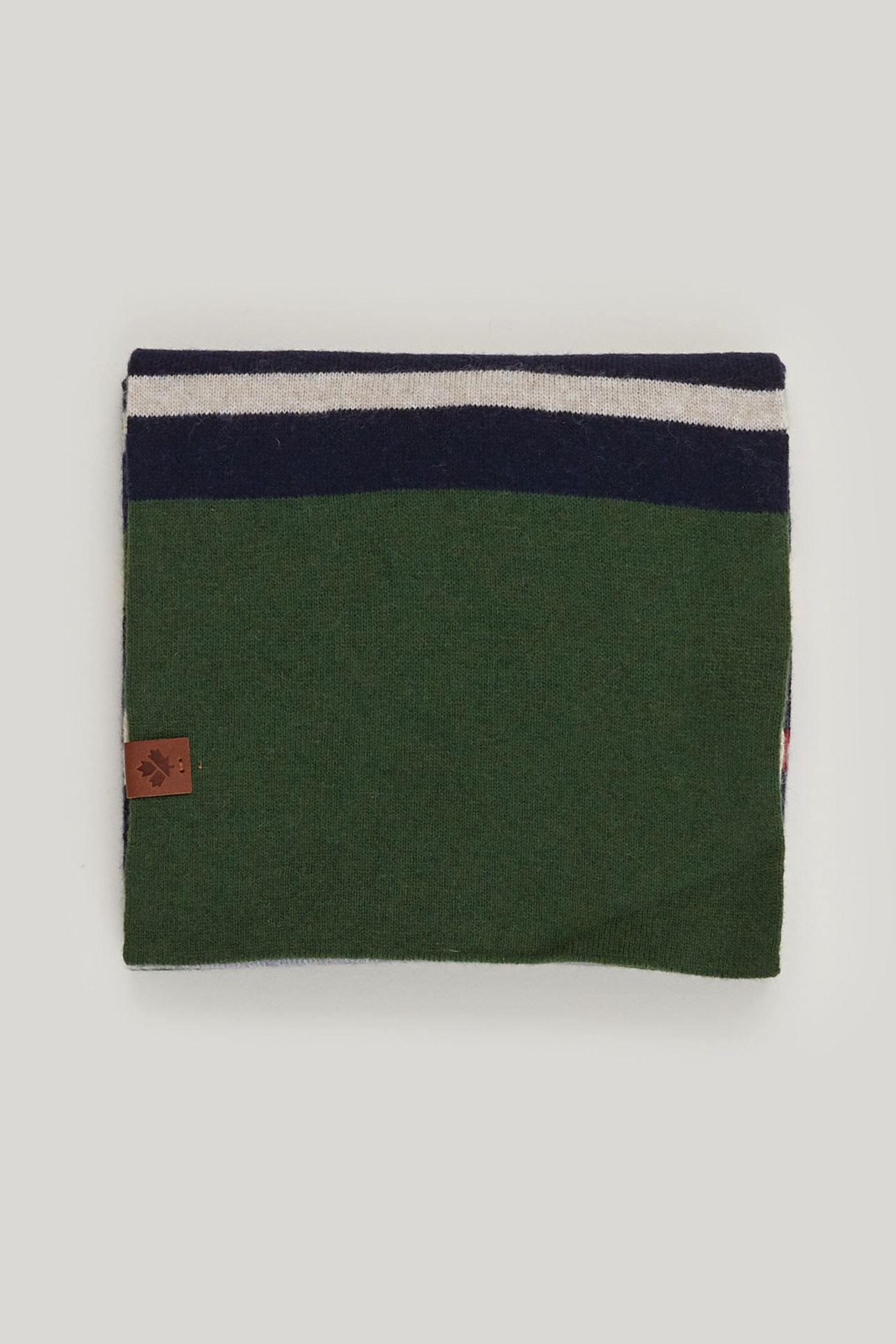 STRIPE PATTERN SCARF KHAKI 2